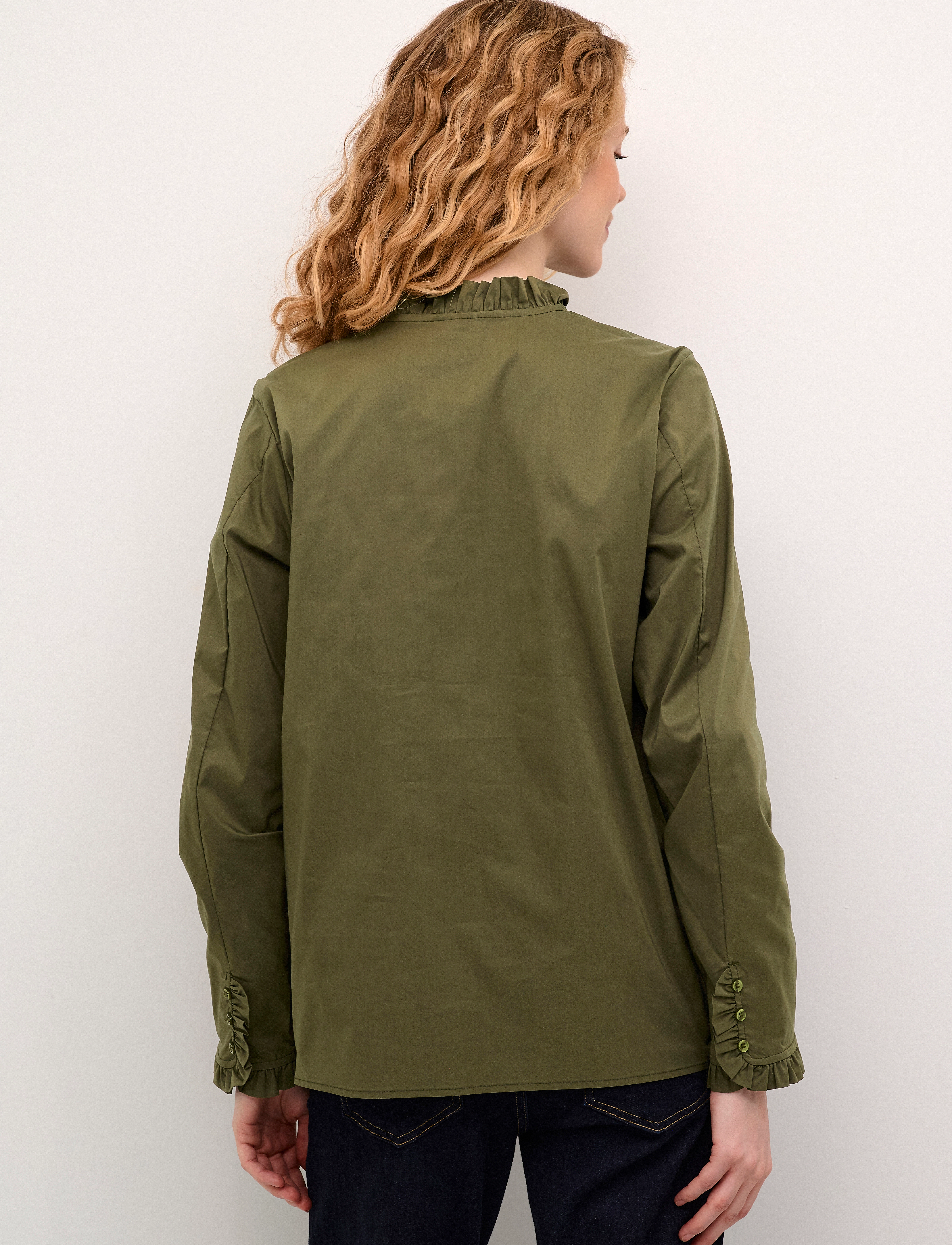 Culture - CUantoinett Button Shirt - langærmede skjorter - olive night - 4