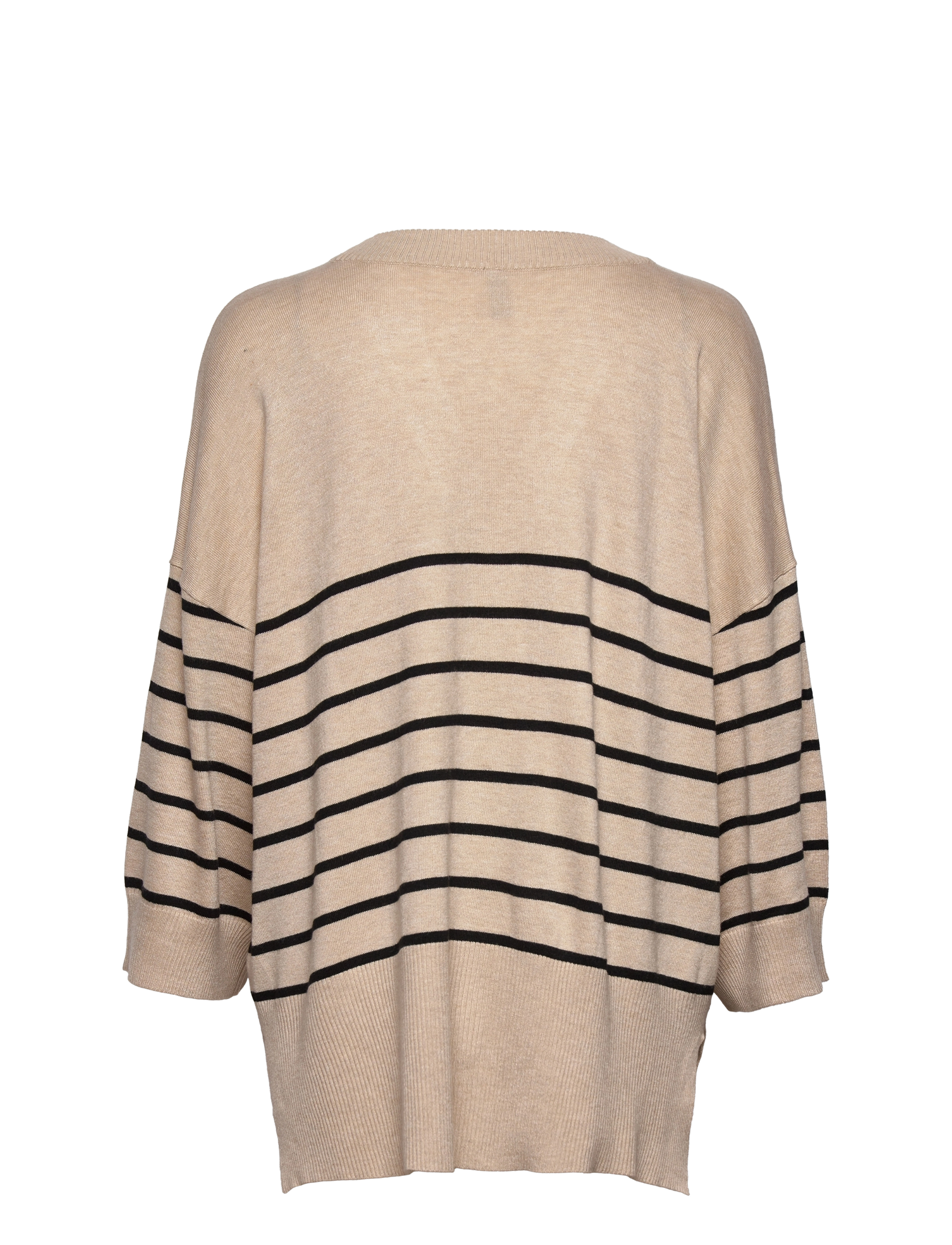 Culture - CUannemarie Stripe Pullover w Butto - warm sand melange - 1