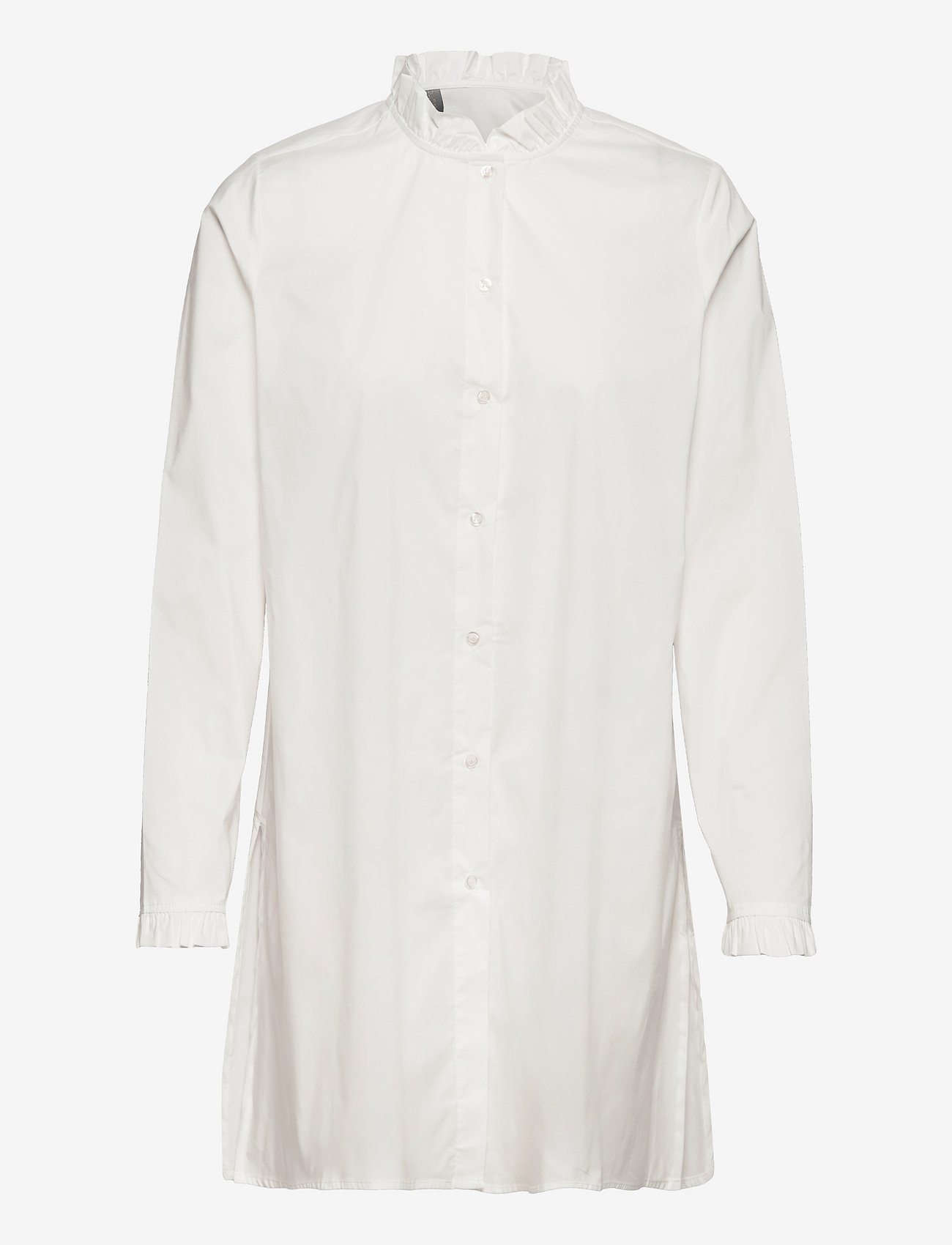 Culture - CUantoinett Long Shirt - långärmade skjortor - spring gardenia - 0