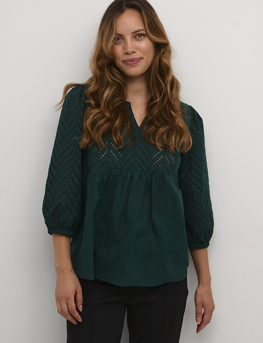 Culture - CUtoril Blouse - trekvartærmede bluser - botanical garden - 0