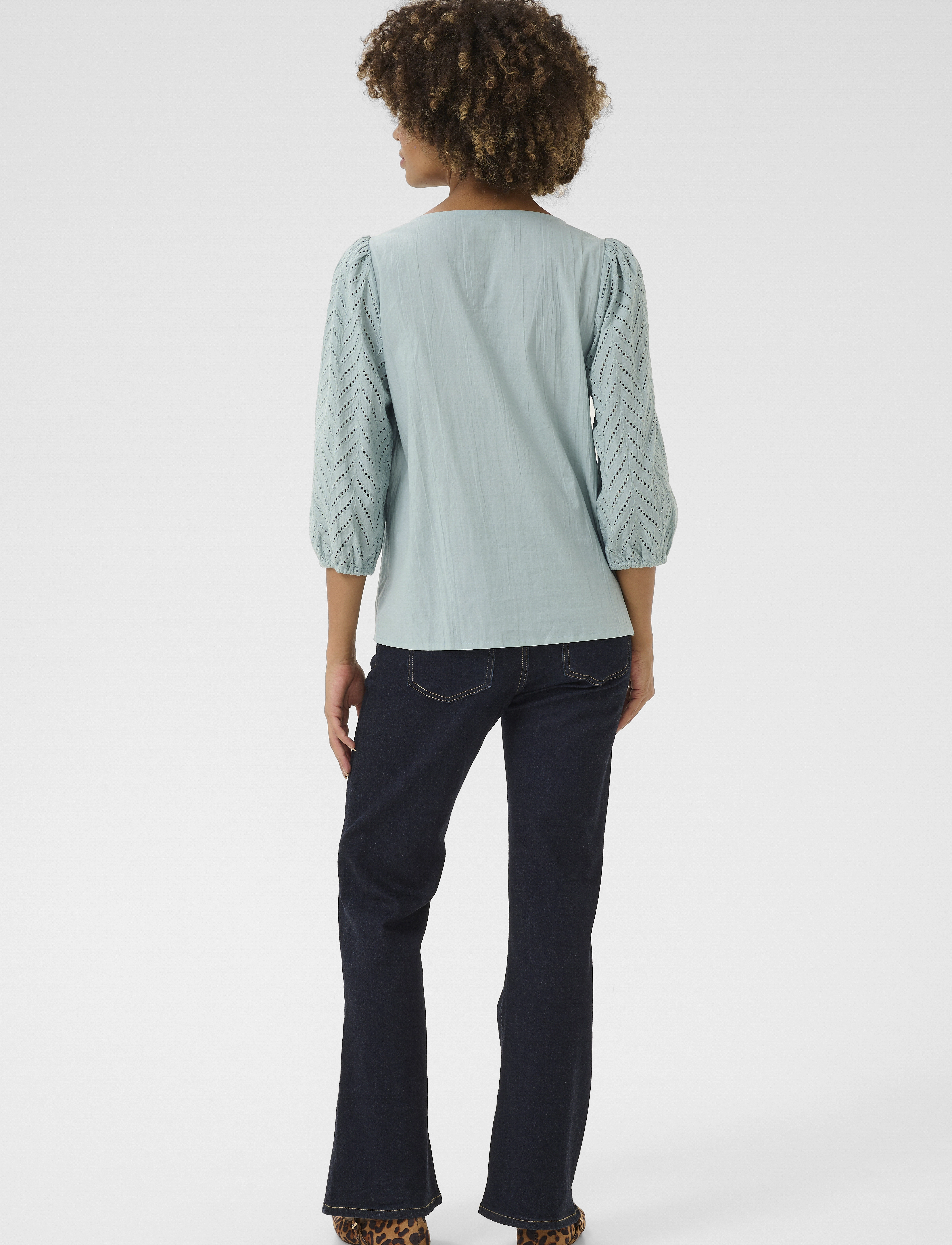 Culture - CUtoril Blouse - kortärmade blusar - green milieu - 4