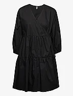 CUrusha Wrap Dress - BLACK SOLID