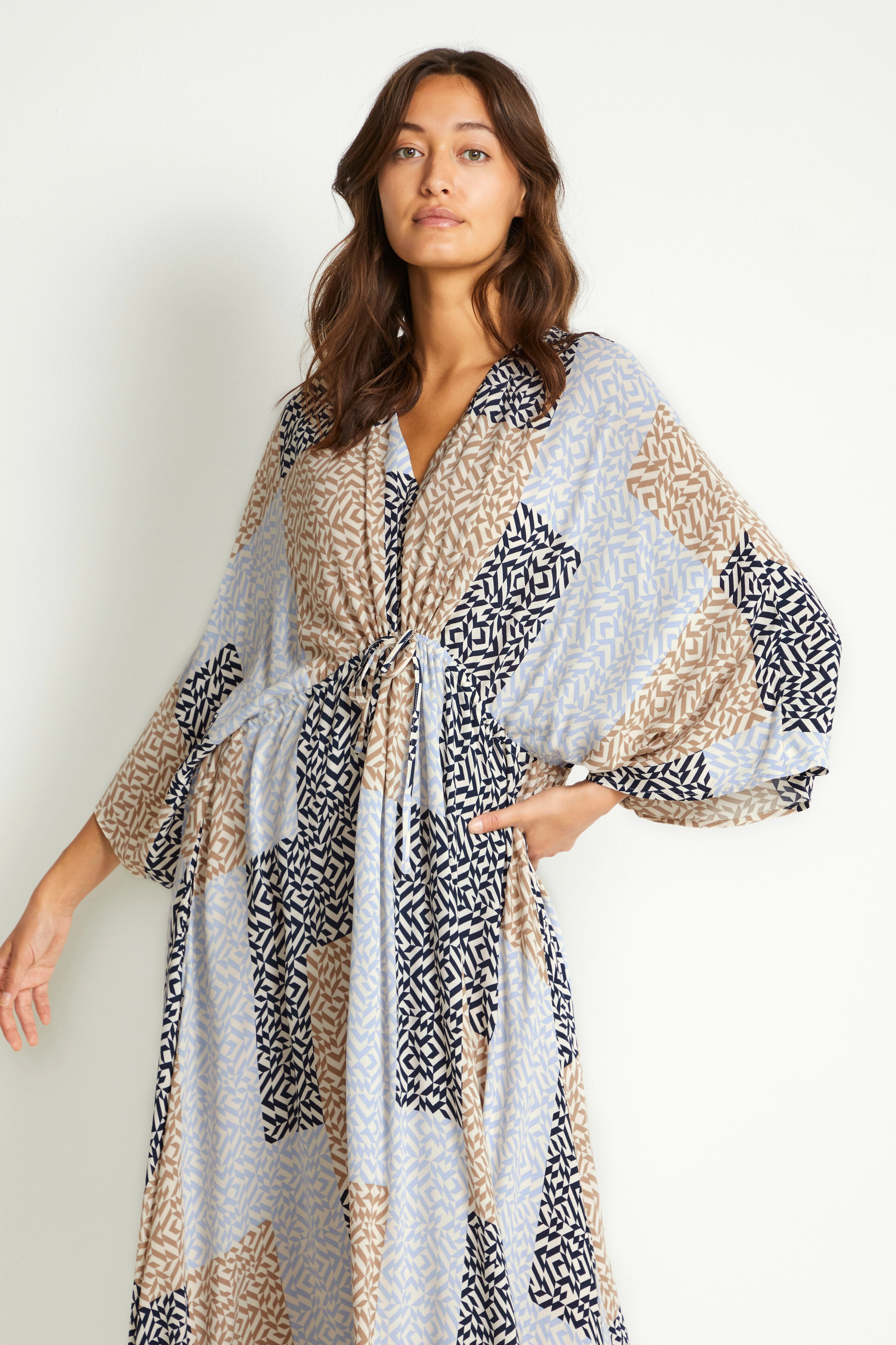 Culture - CUtyra Dress - blue graphic - 2