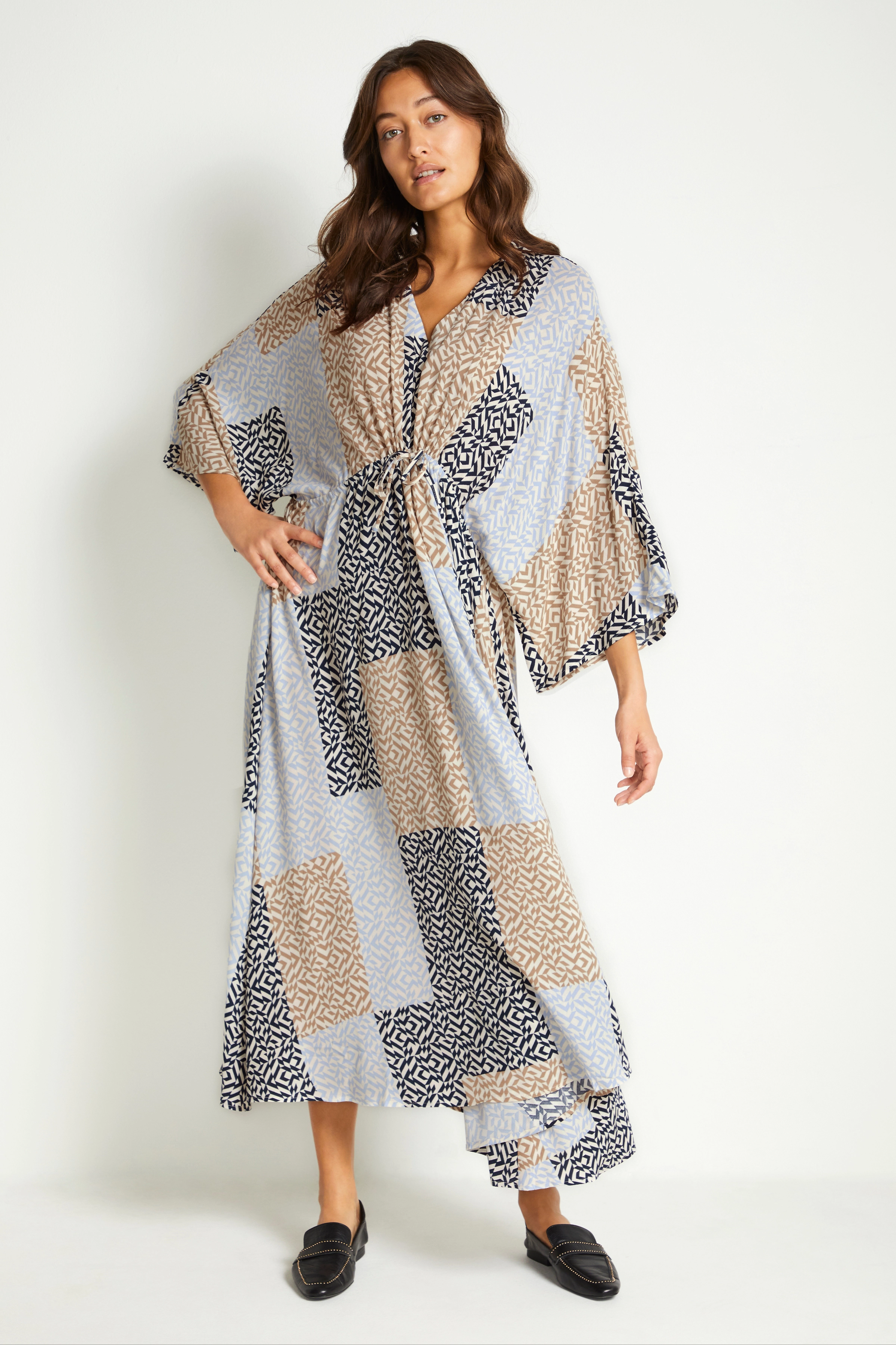 Culture - CUtyra Dress - blue graphic - 3