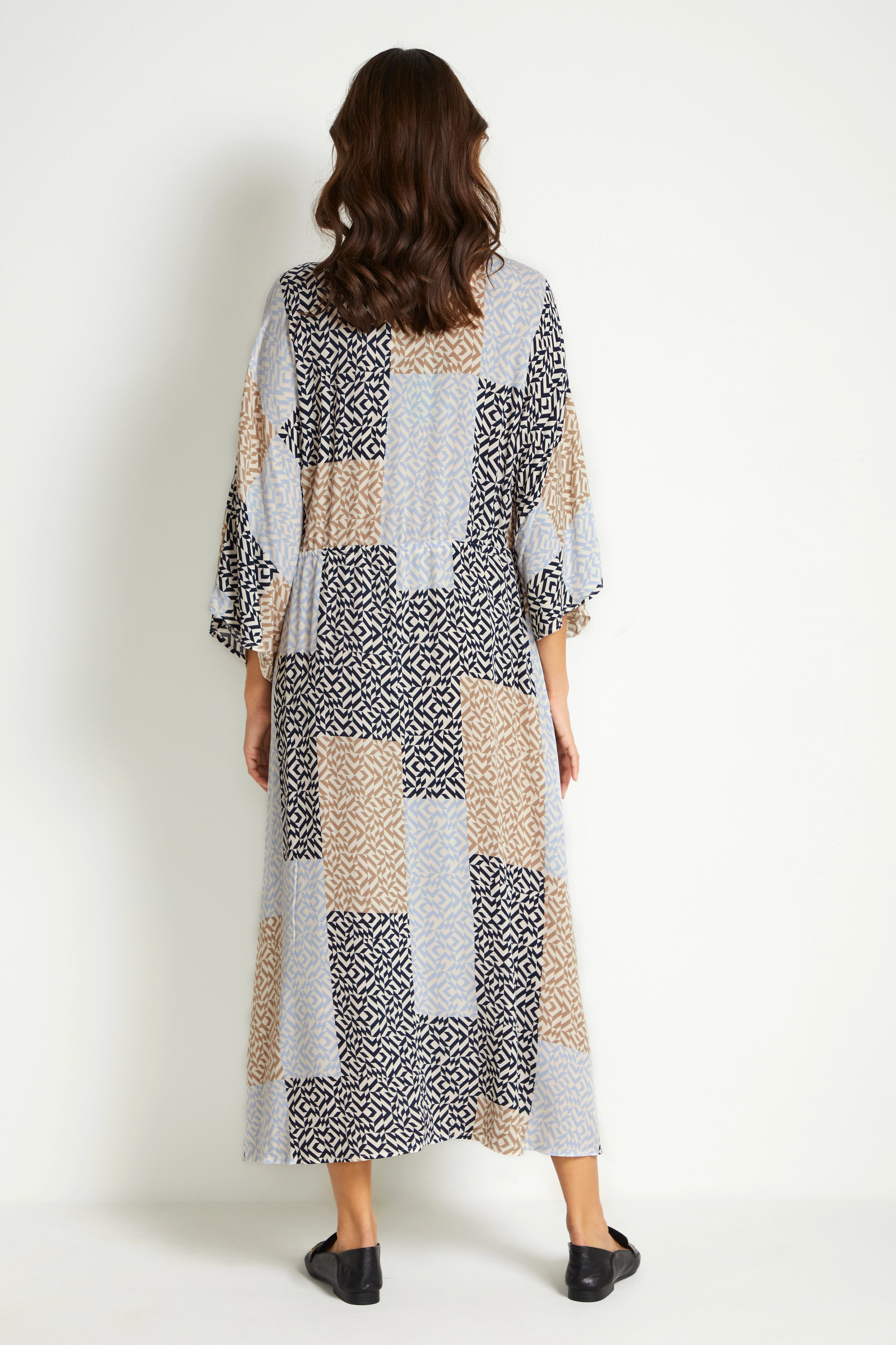 Culture - CUtyra Dress - blue graphic - 4