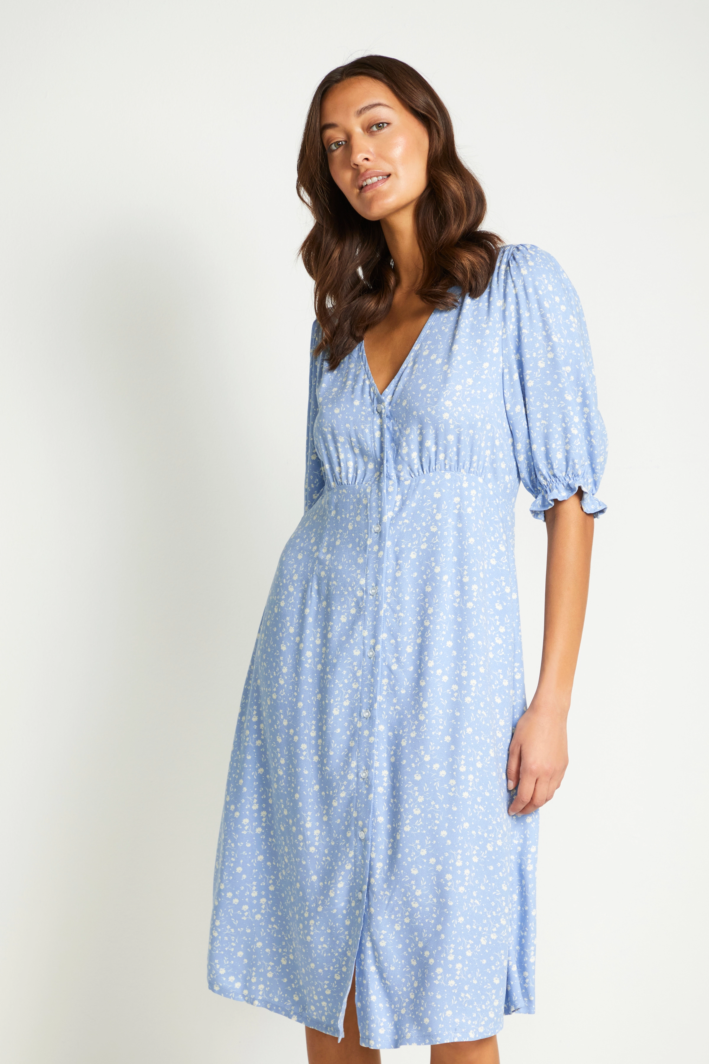 Culture - CUnilda Dress - blue flower - 2