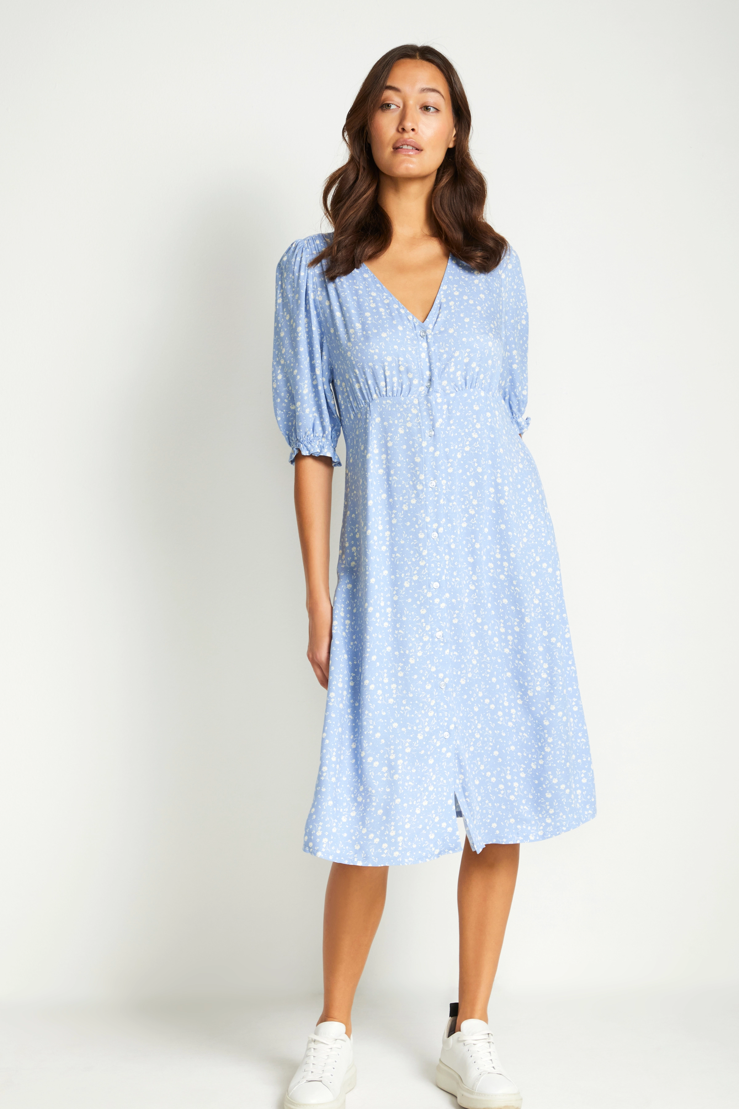 Culture - CUnilda Dress - blue flower - 3