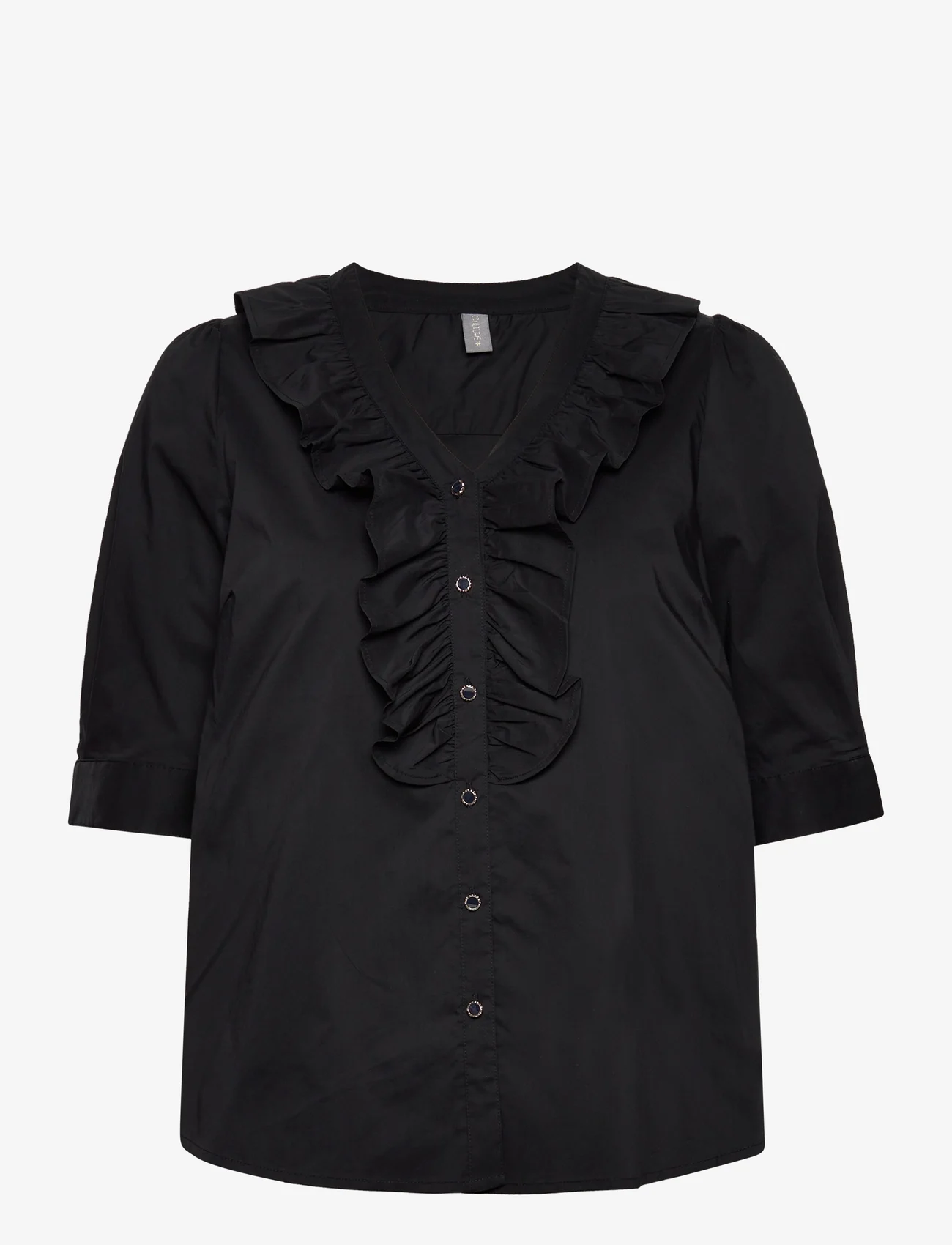 Culture - CUantoinett SS Shirt - kortærmede bluser - black - 0