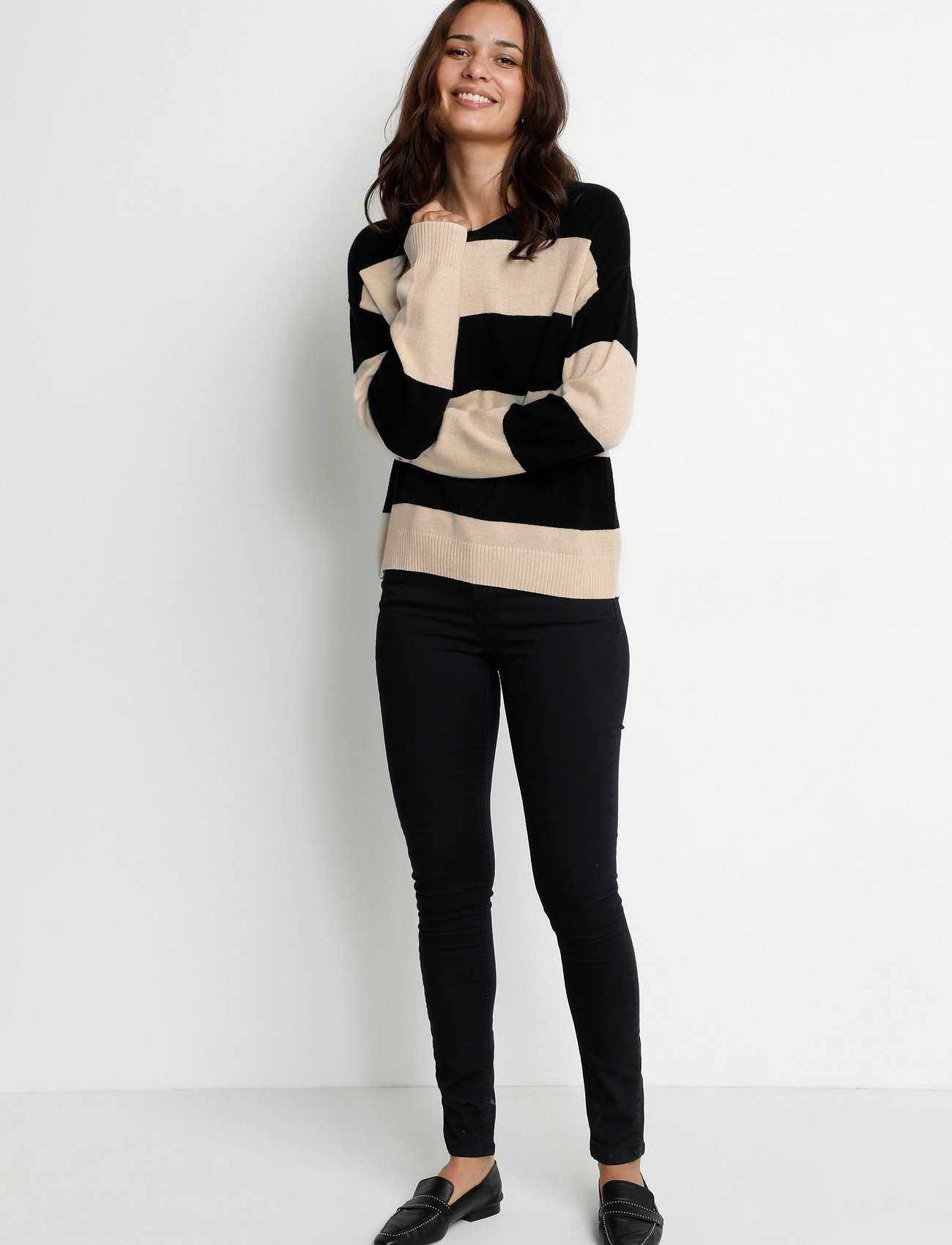 Culture - Cuallida Stripe Pullover - whitecap melange - 3