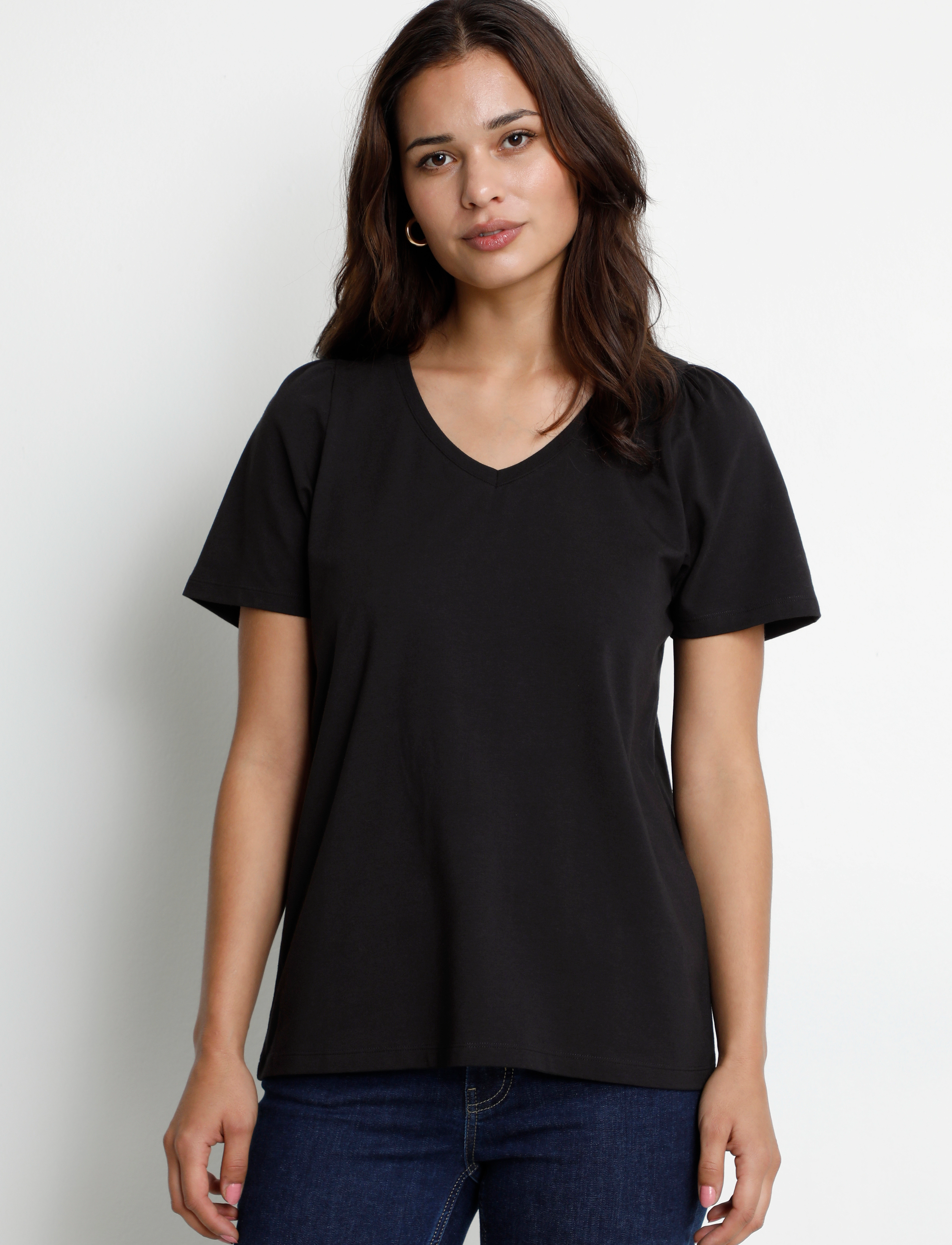 Culture - CUgith V-neck T-Shirt - black - 2