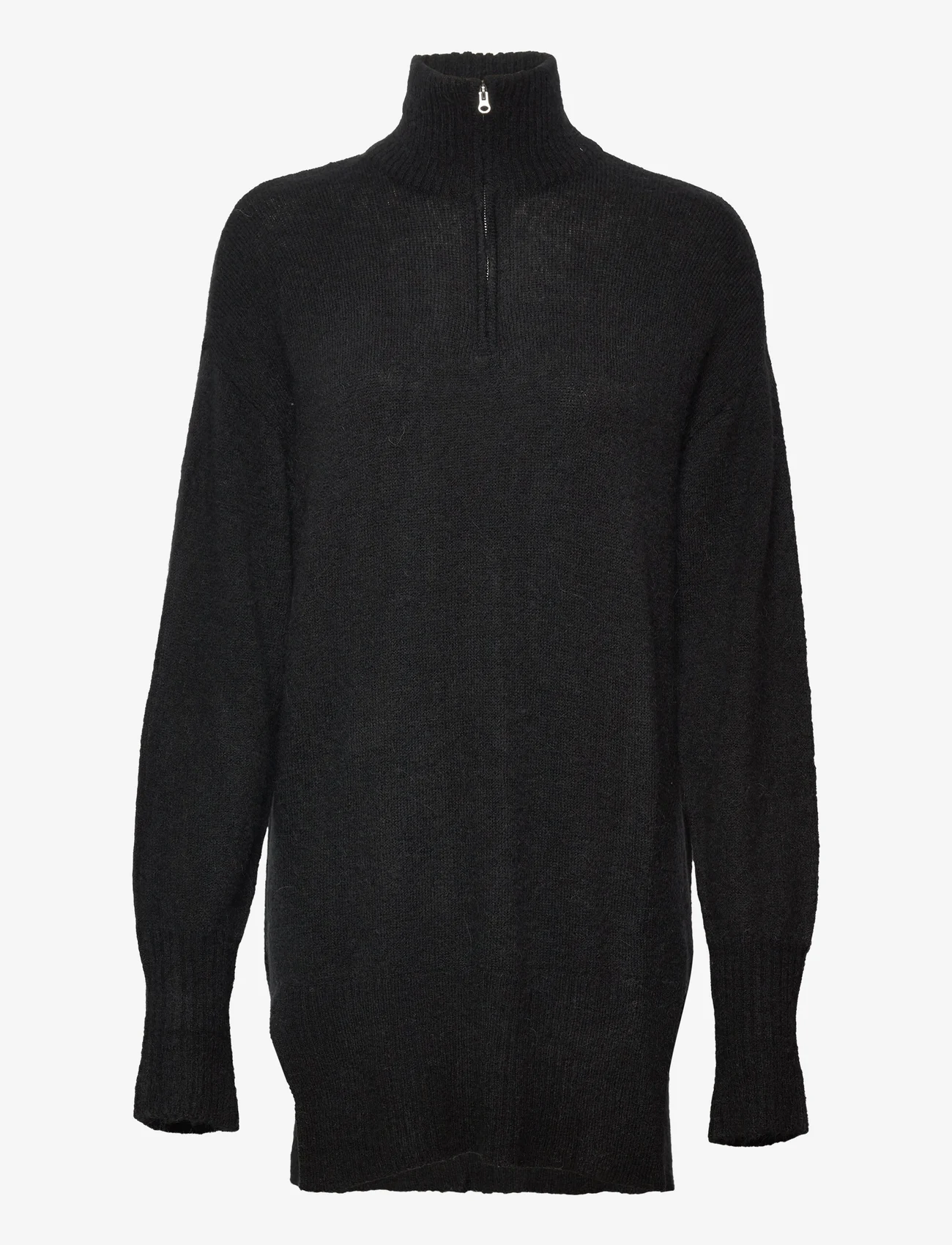 Culture - CUzidsel Zipper Pullover - rullekraver - black - 0
