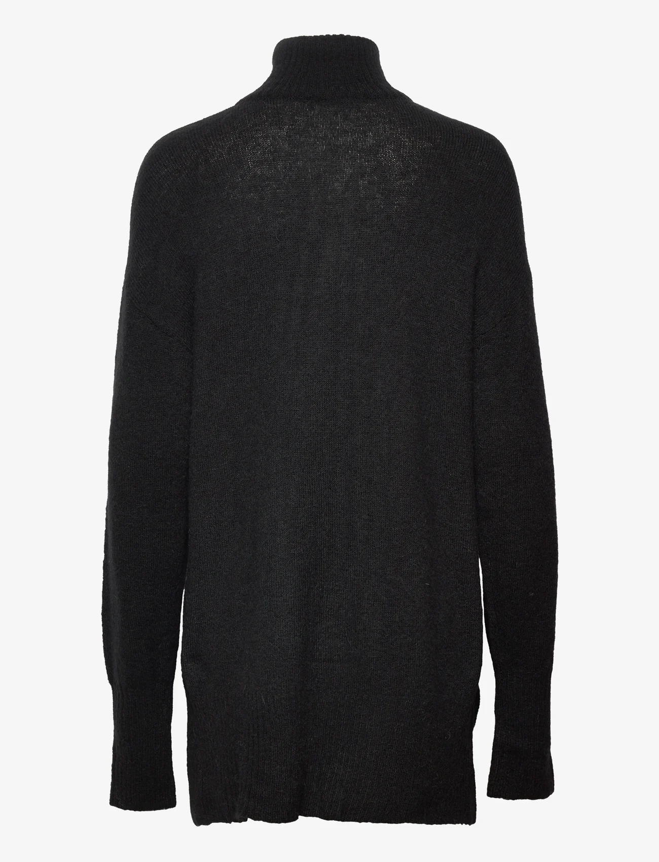 Culture - CUzidsel Zipper Pullover - megztiniai su aukšta apykakle - black - 1