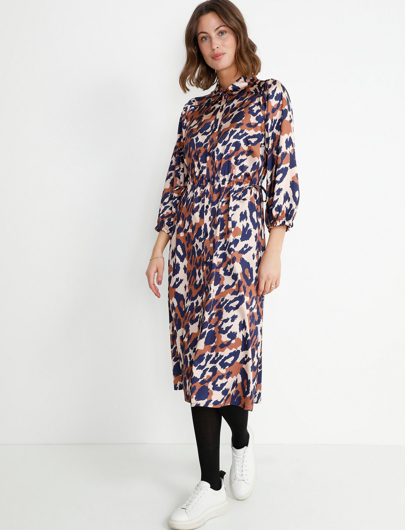 Culture - CUtania Dress - toffee leo - 3