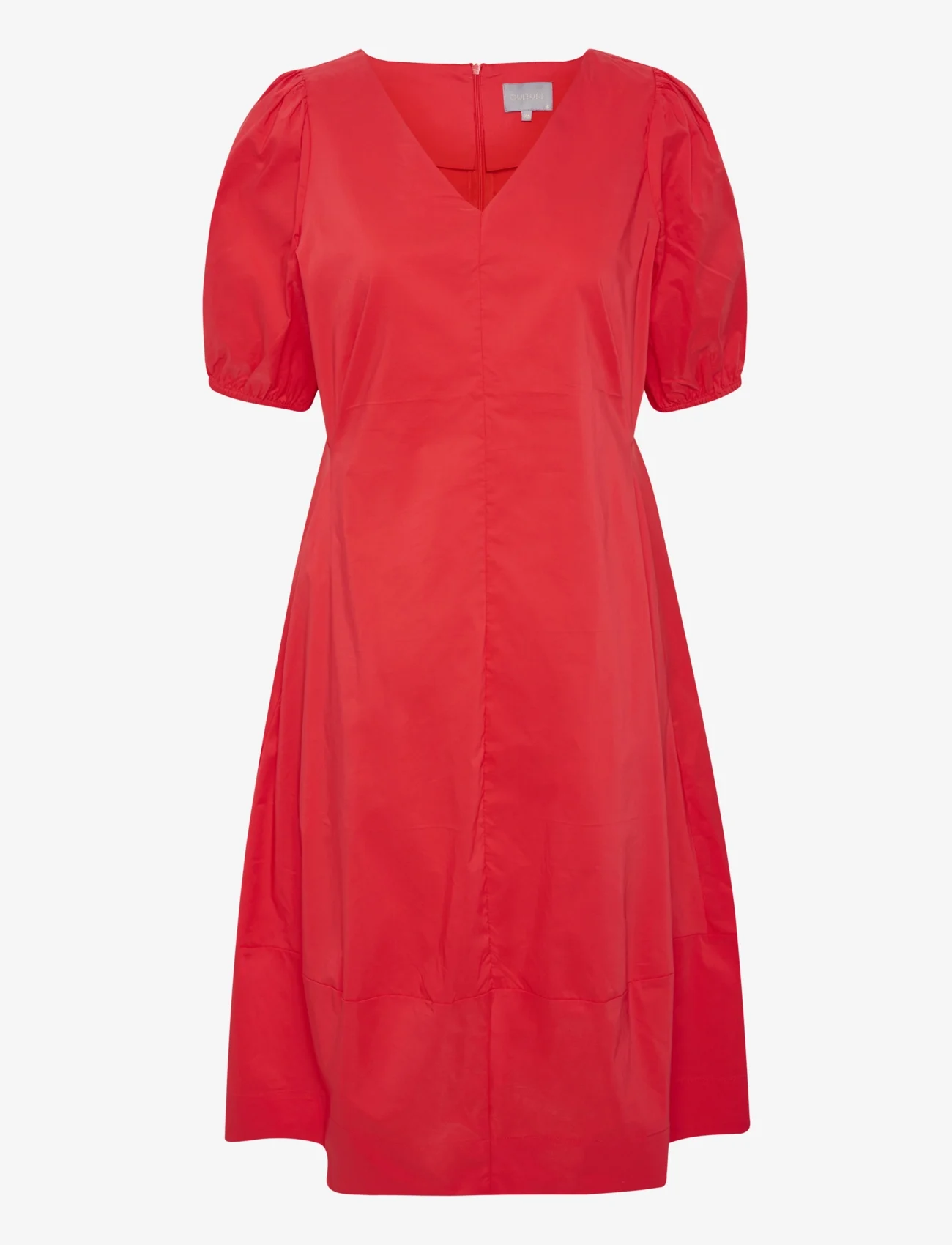 Culture - CUantoinett SS Dress - midikjoler - fiery red - 0
