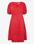 CUantoinett SS Dress - FIERY RED