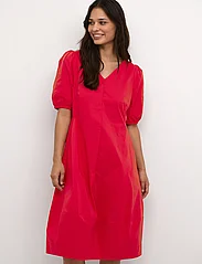 Culture - CUantoinett SS Dress - midi kjoler - fiery red - 2