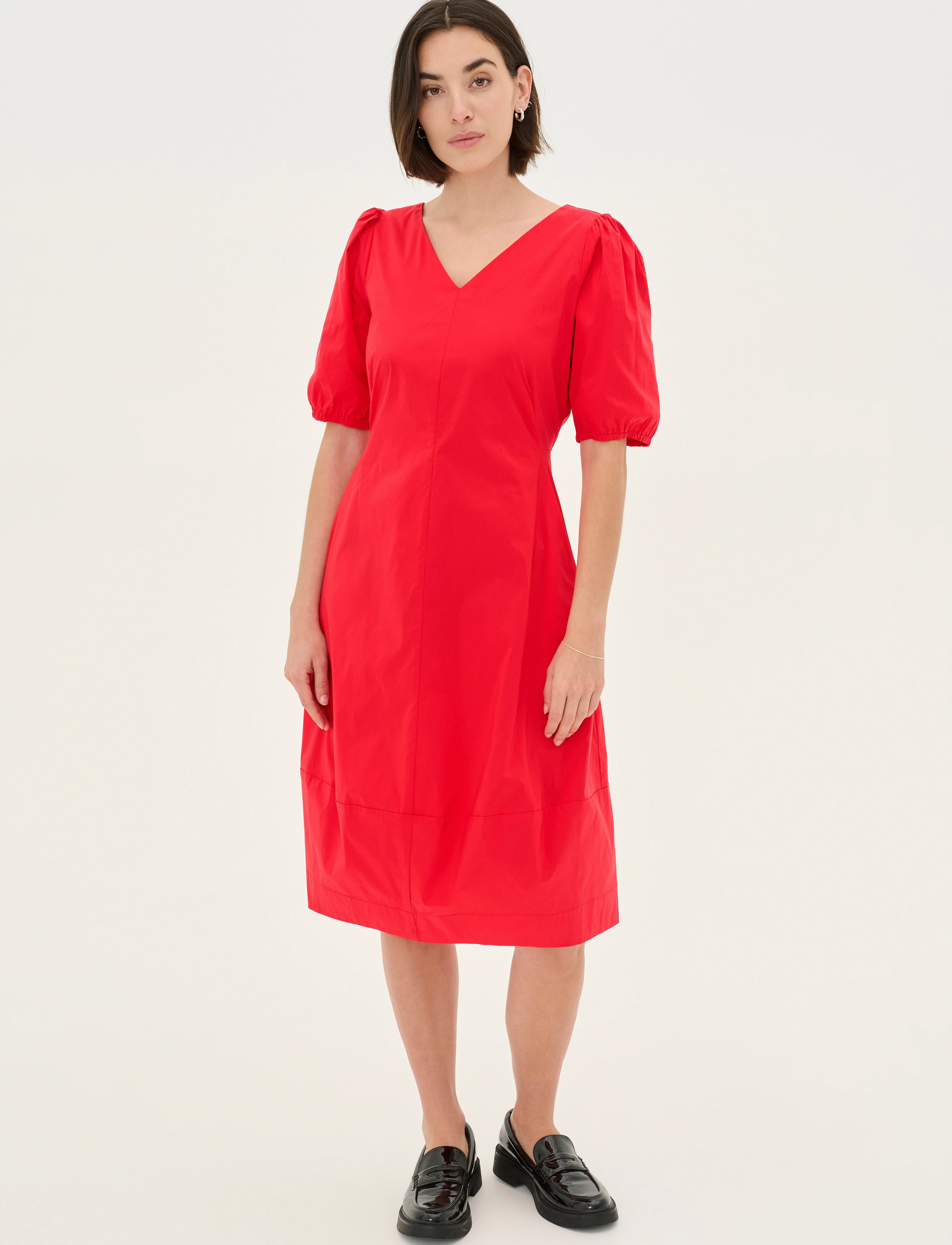Culture CUantoinett SS Dress - Kjoler - FIERY RED / red
