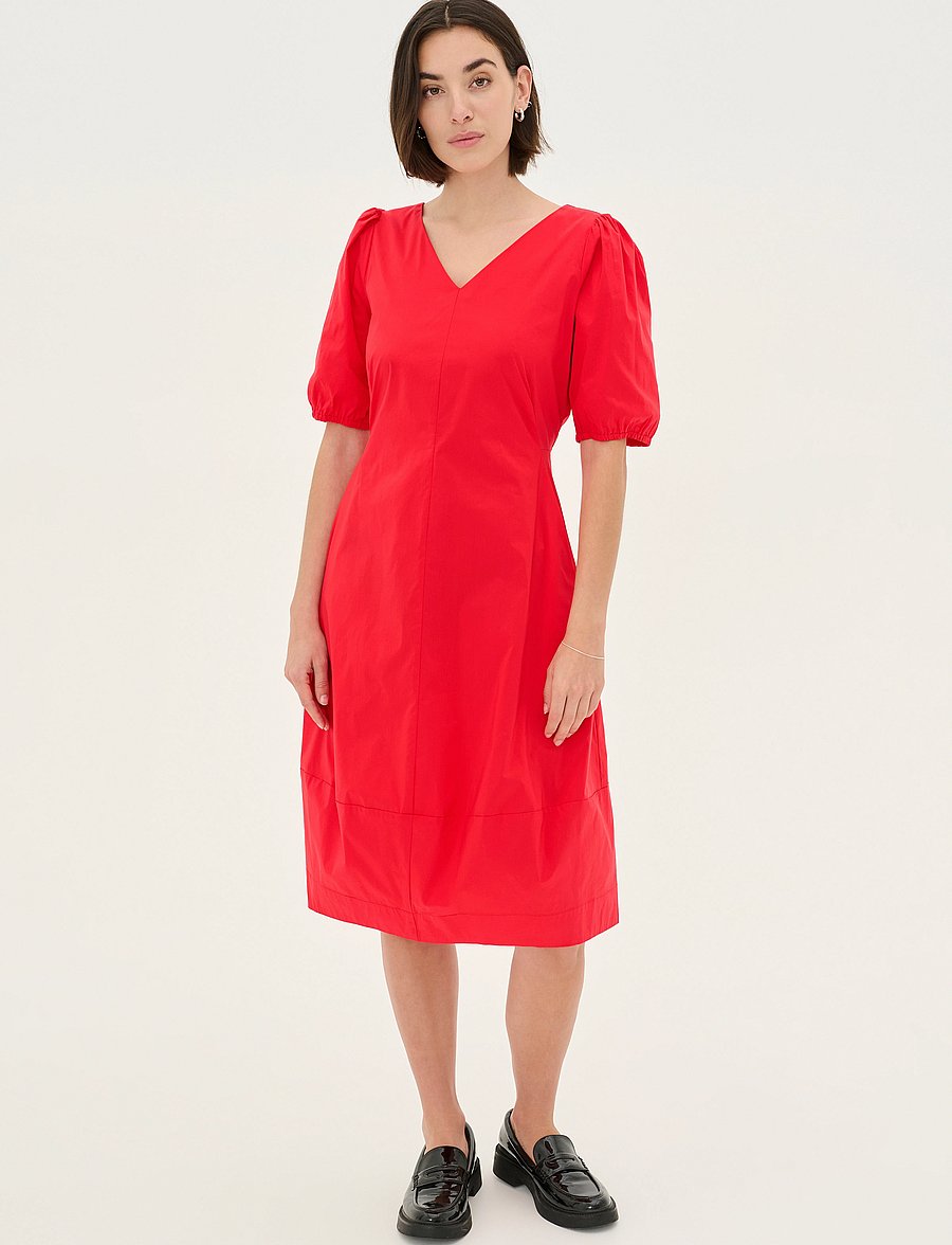 Culture - CUantoinett SS Dress - midikleider - fiery red - 0