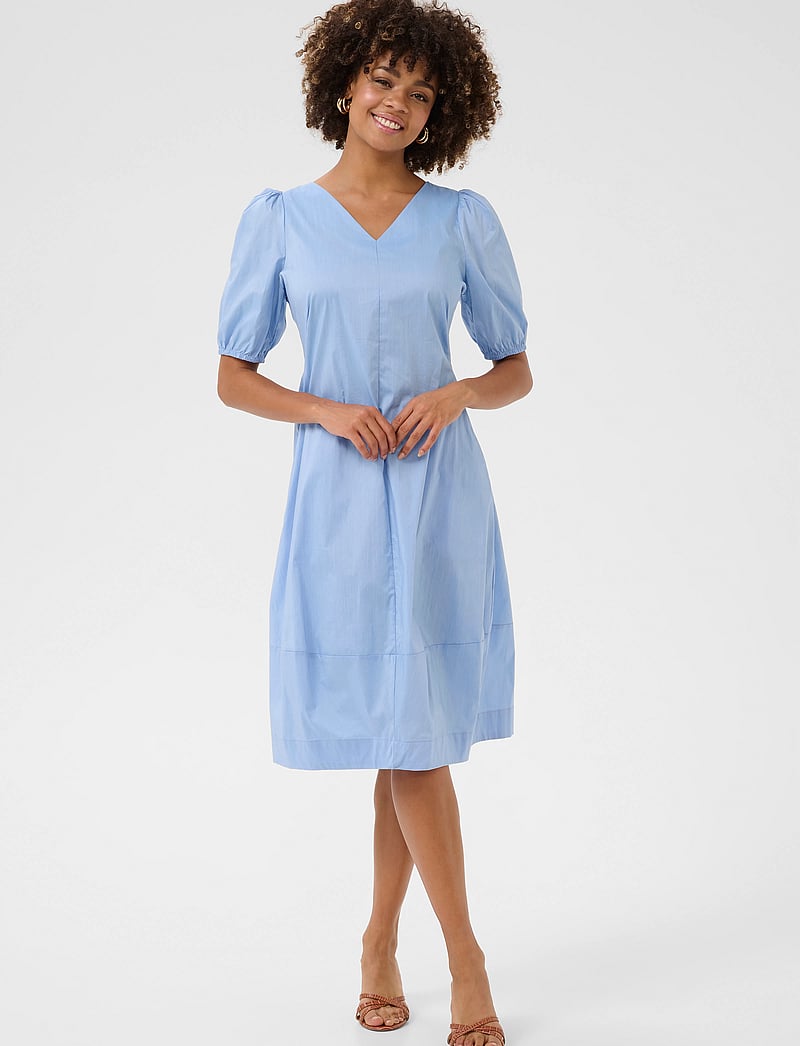 Culture - CUantoinett SS Dress - midi kjoler - forever blue - 3