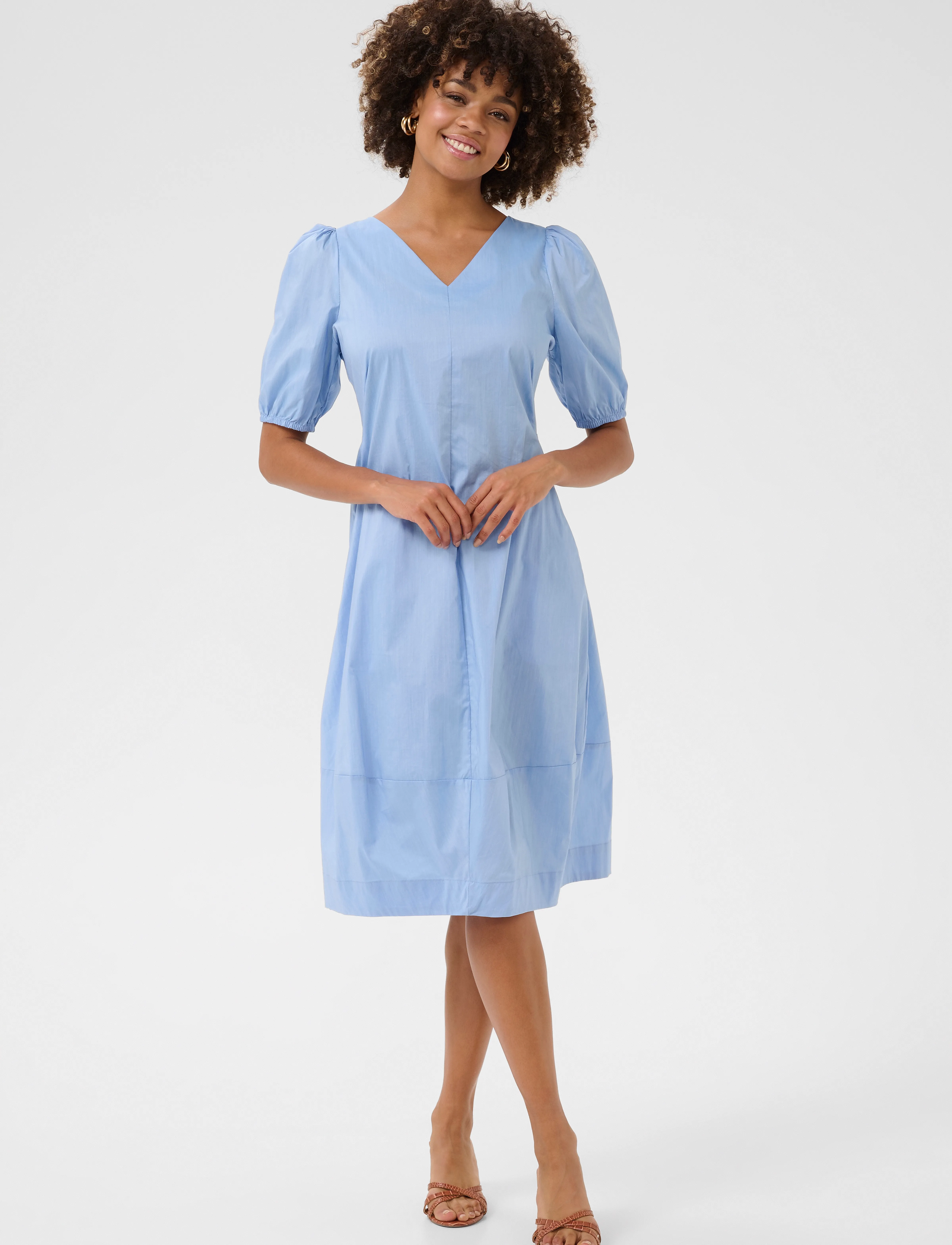Culture - CUantoinett SS Dress - midi kjoler - forever blue - 3