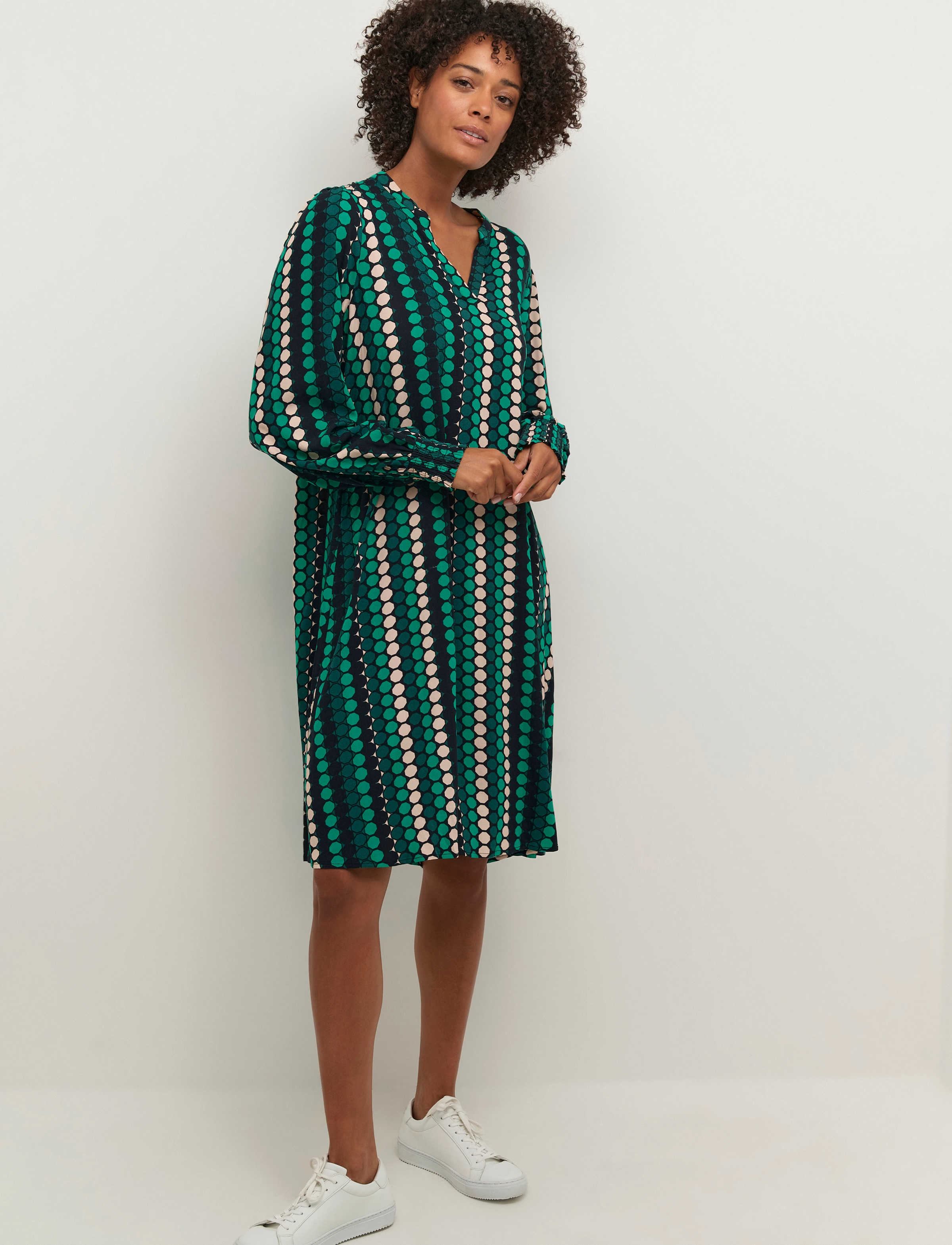 Culture - CUsuzy Giselle LS Dress - midiklänningar - parakeet - 3