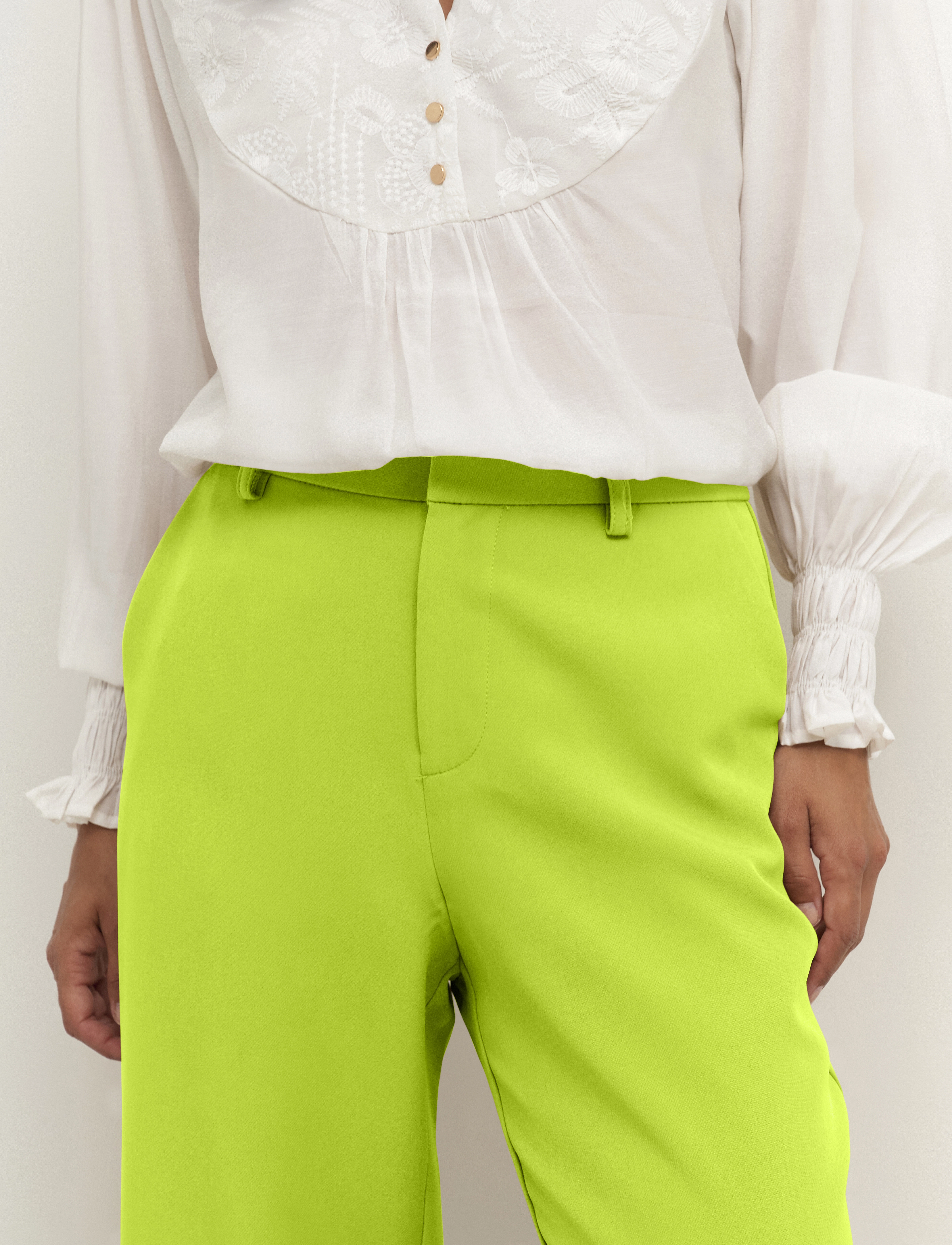 Culture - Cucenette Wide Pants - habitbukser - tender shoots - 5