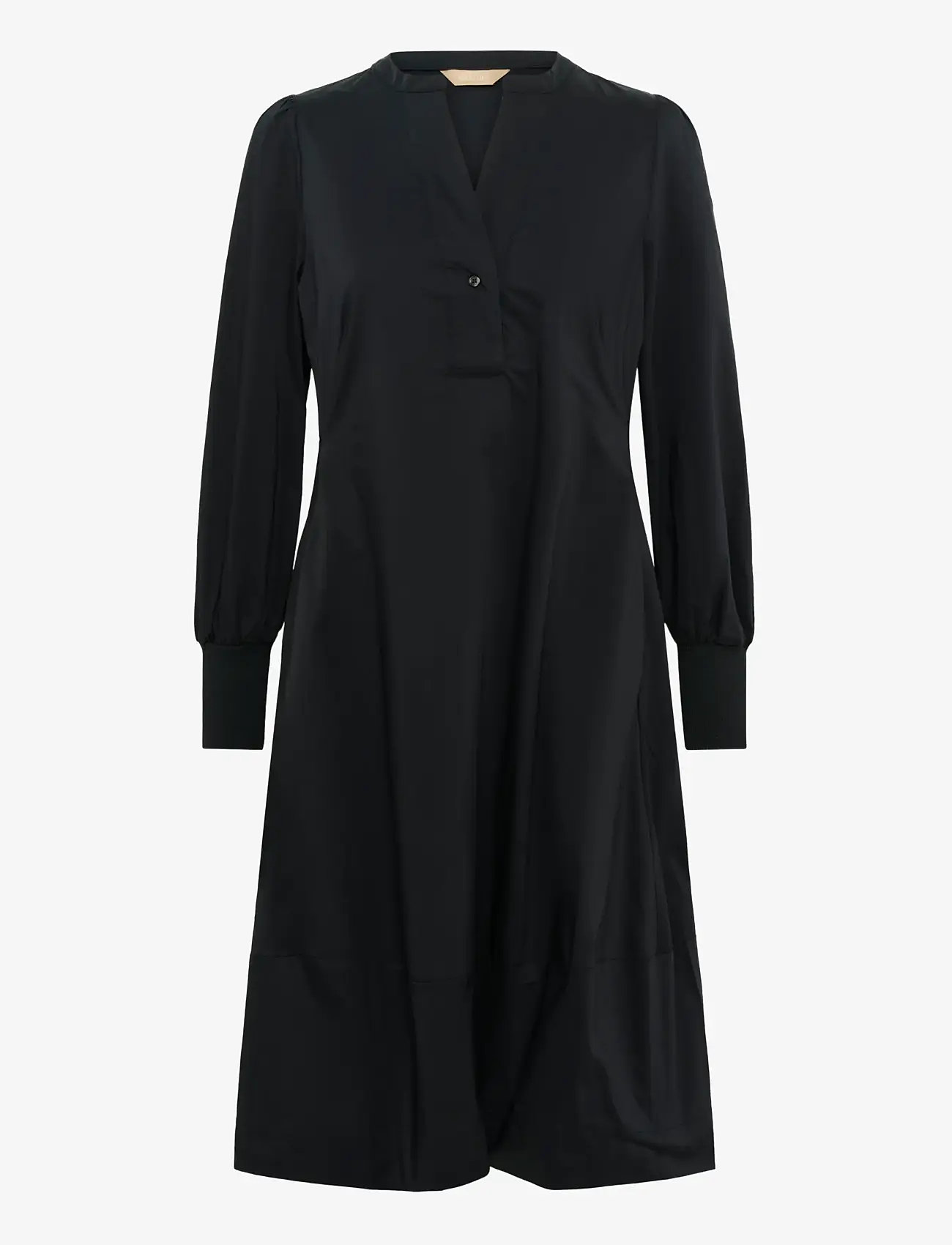 Culture - CUantoinett Rib Dress - midiklänningar - black - 1