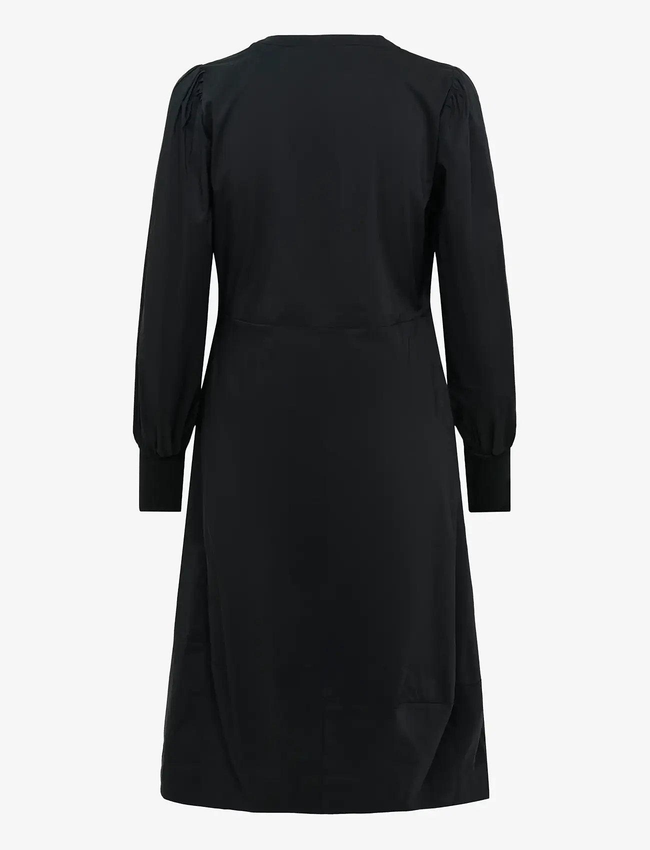 Culture - CUantoinett Rib Dress - midiklänningar - black - 2