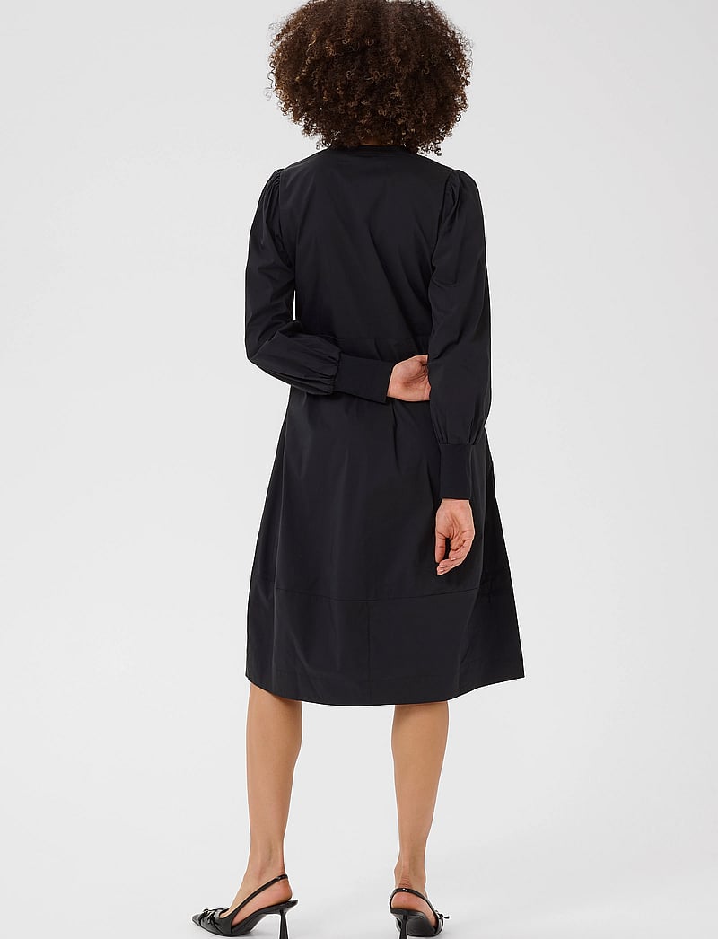 Culture - CUantoinett Rib Dress - midimekot - black - 4