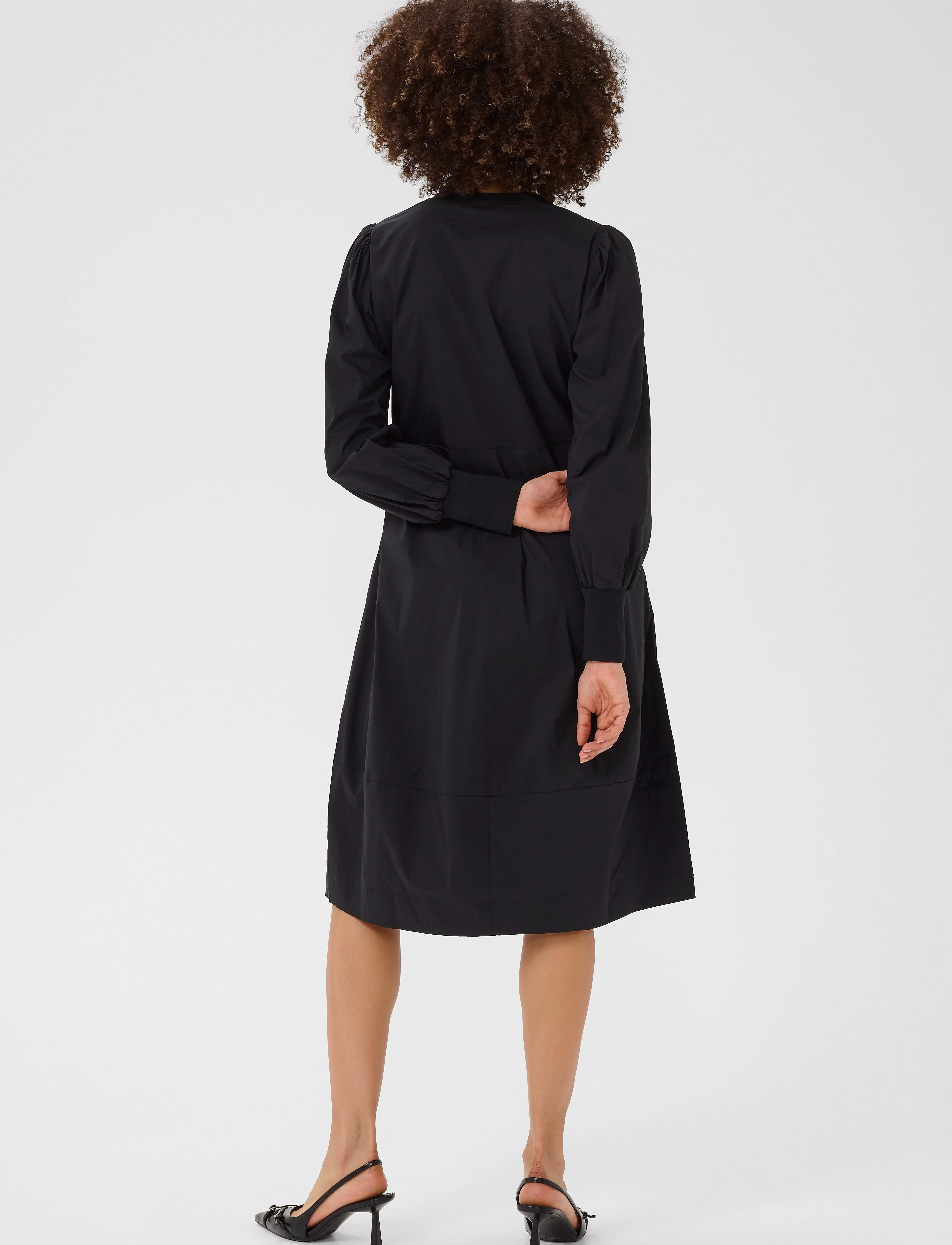 Culture - CUantoinett Rib Dress - midimekot - black - 4