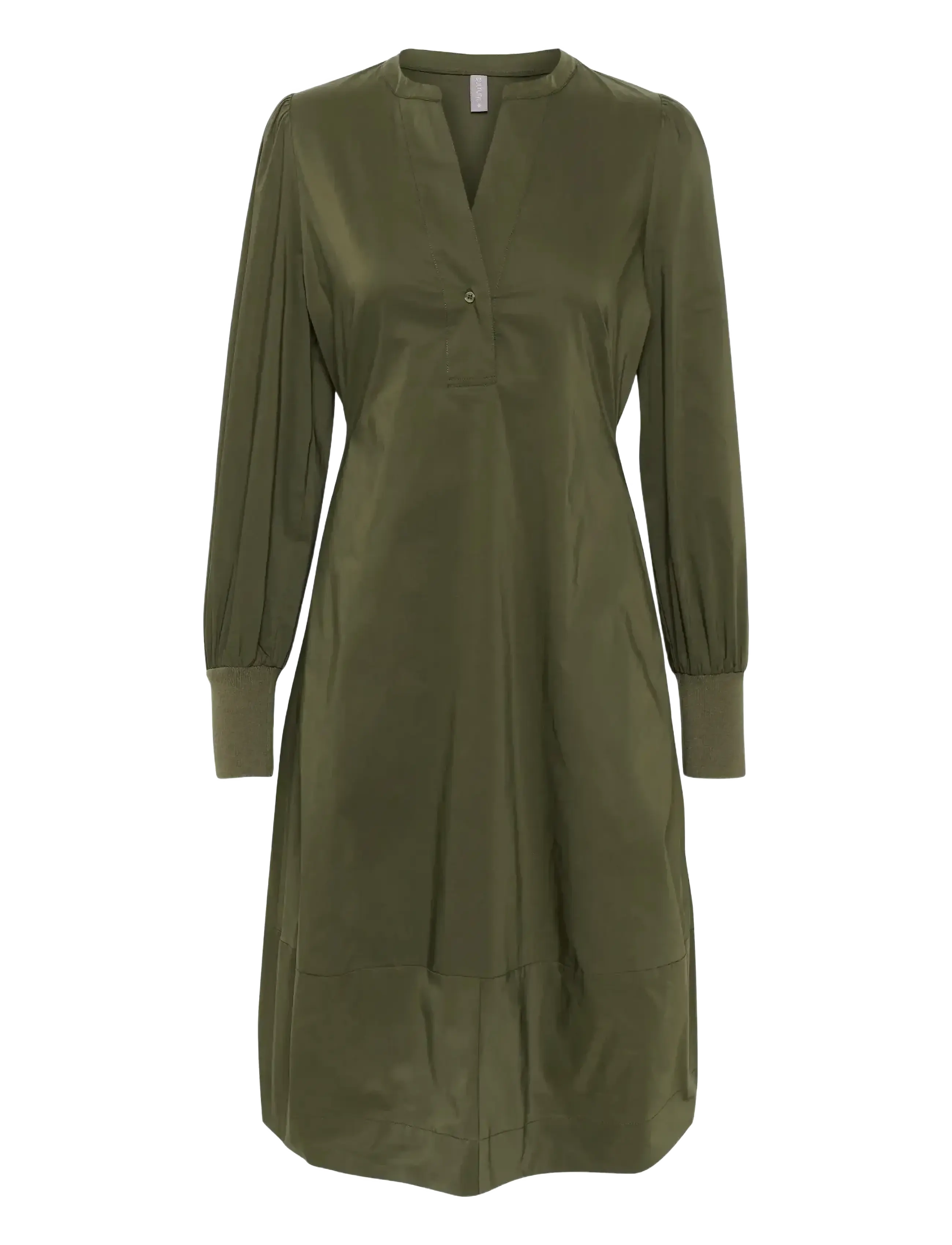 Culture CUantoinett Rib Dress - Kläder - BURNT OLIVE / green