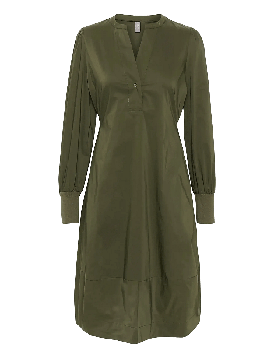 Culture - CUantoinett Rib Dress - robes midi - burnt olive - 1