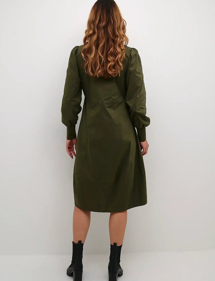 Culture - CUantoinett Rib Dress - robes midi - burnt olive - 4