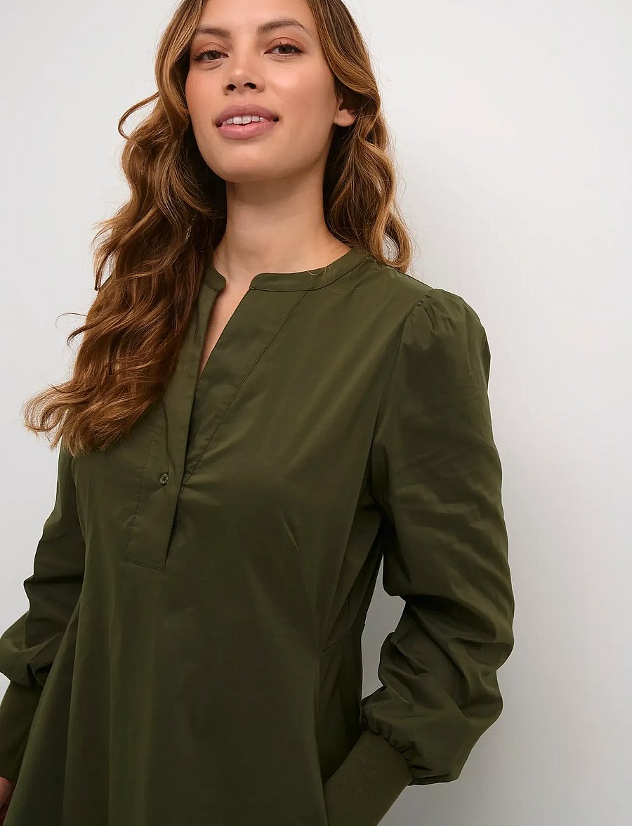Culture - CUantoinett Rib Dress - robes midi - burnt olive - 5