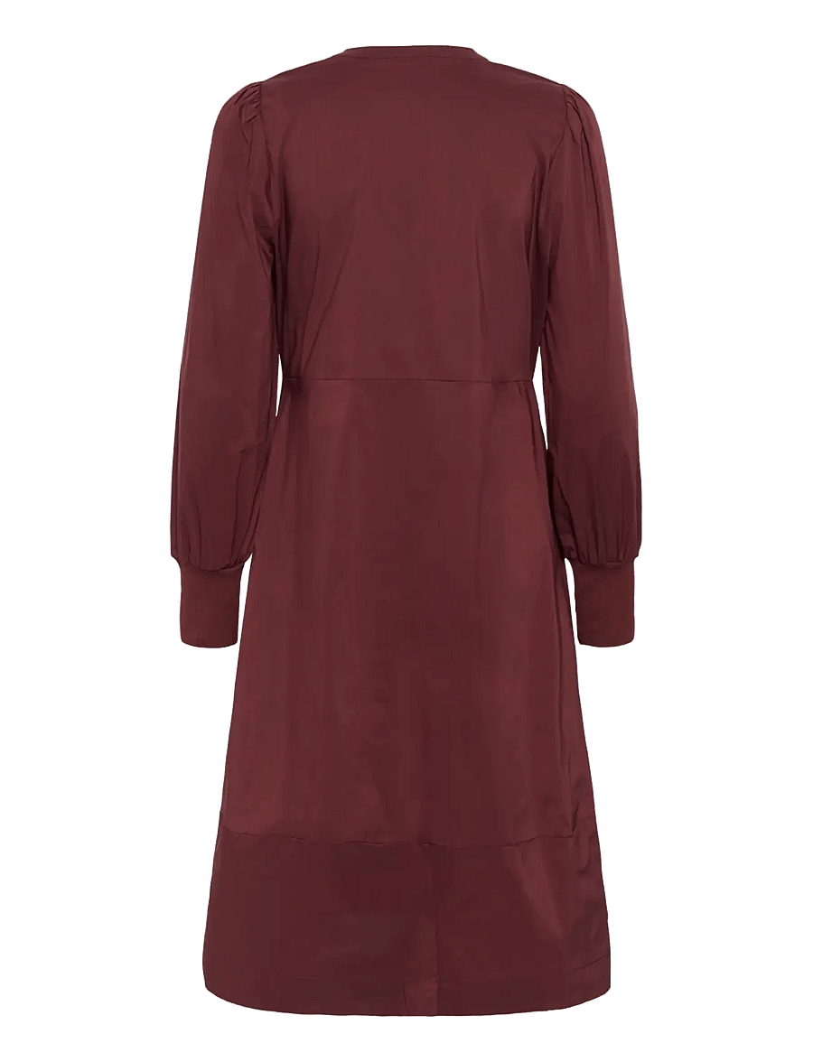 Culture - CUantoinett Rib Dress - midiklänningar - chocolate truffle - 1