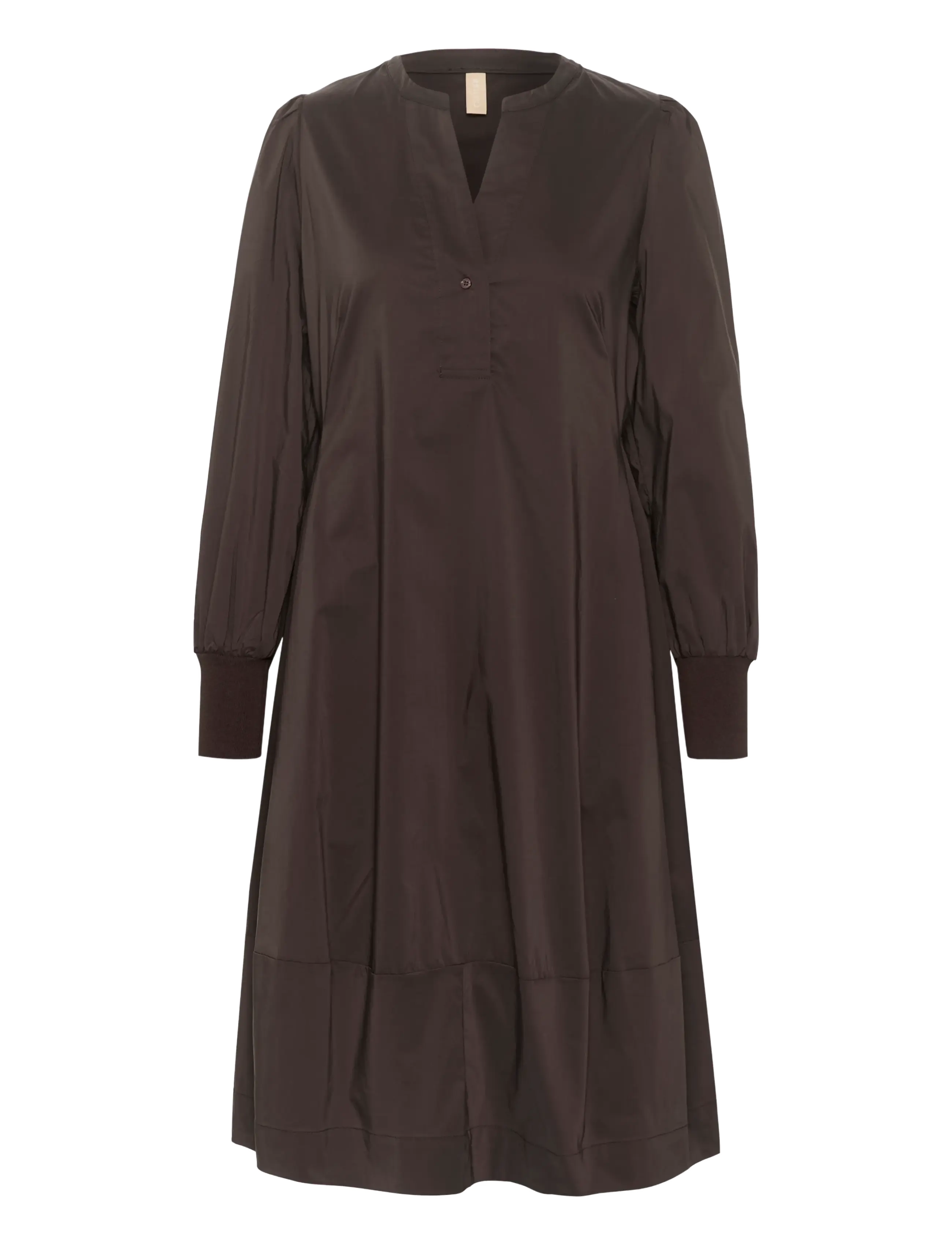 Culture CUantoinett Rib Dress - Midikleider - DEMITASSE / brown