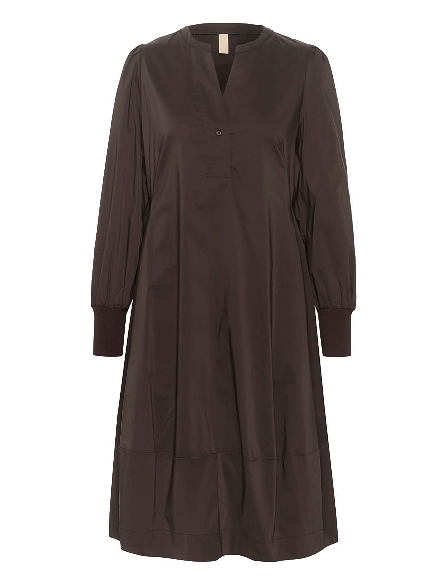 Culture - CUantoinett Rib Dress - midikleider - demitasse - 0
