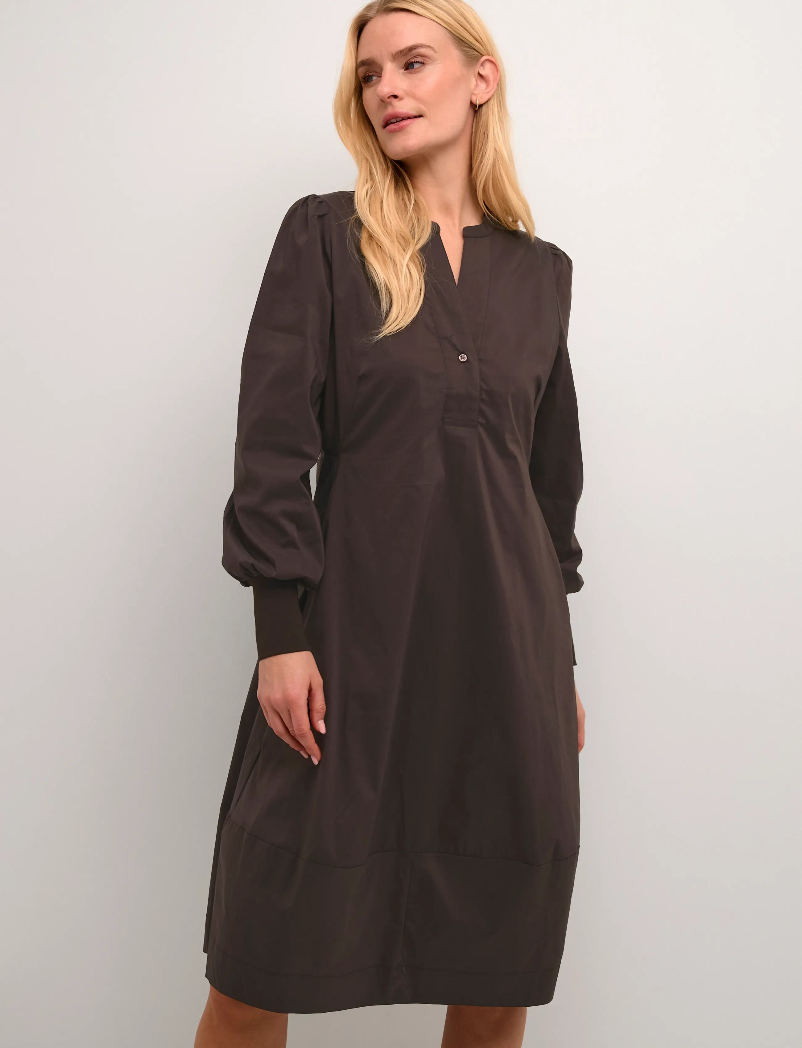 Culture - CUantoinett Rib Dress - midikleider - demitasse - 2