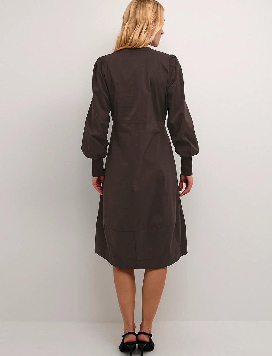 Culture - CUantoinett Rib Dress - midikleider - demitasse - 4