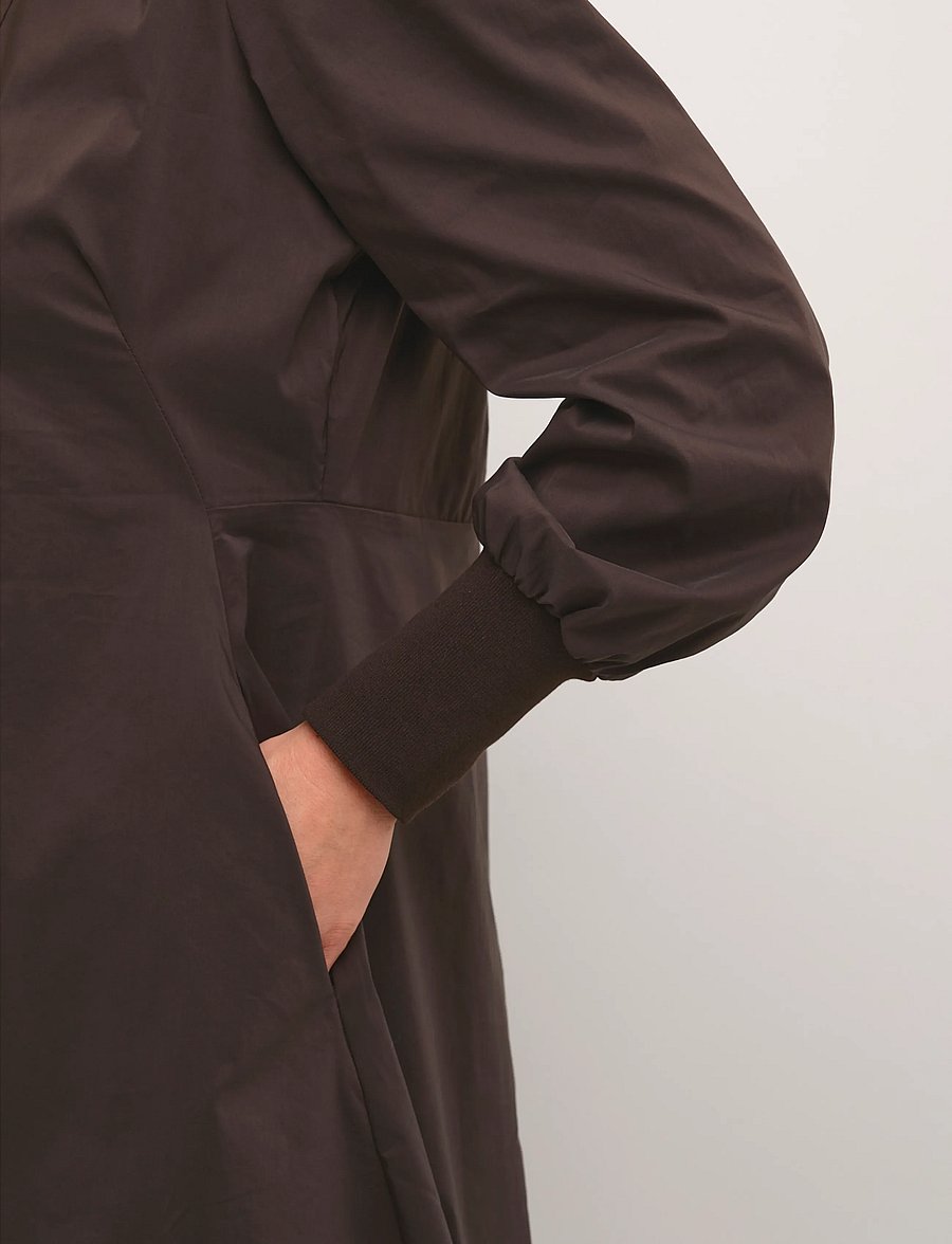 Culture - CUantoinett Rib Dress - midikleider - demitasse - 5