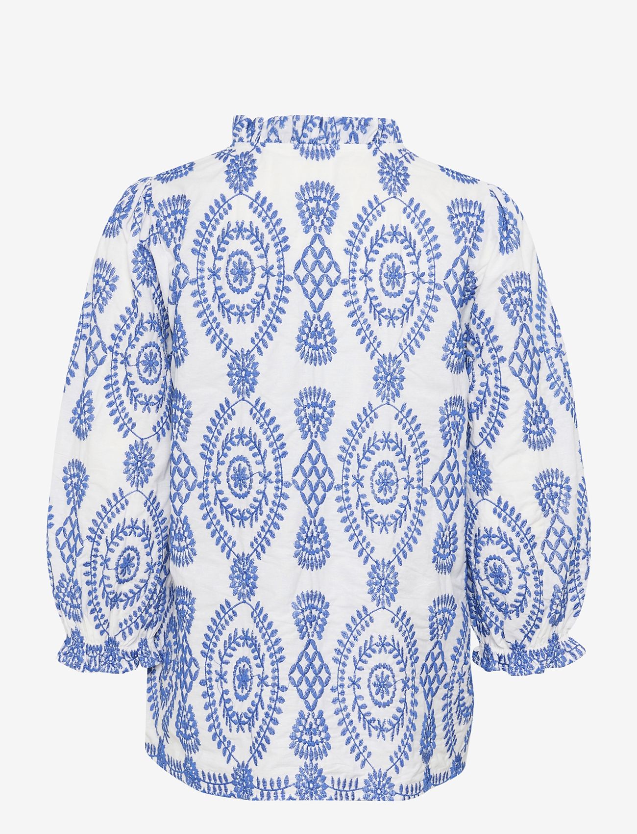 Culture - CUtia Blouse - kurzämlige blusen - blue/white - 2