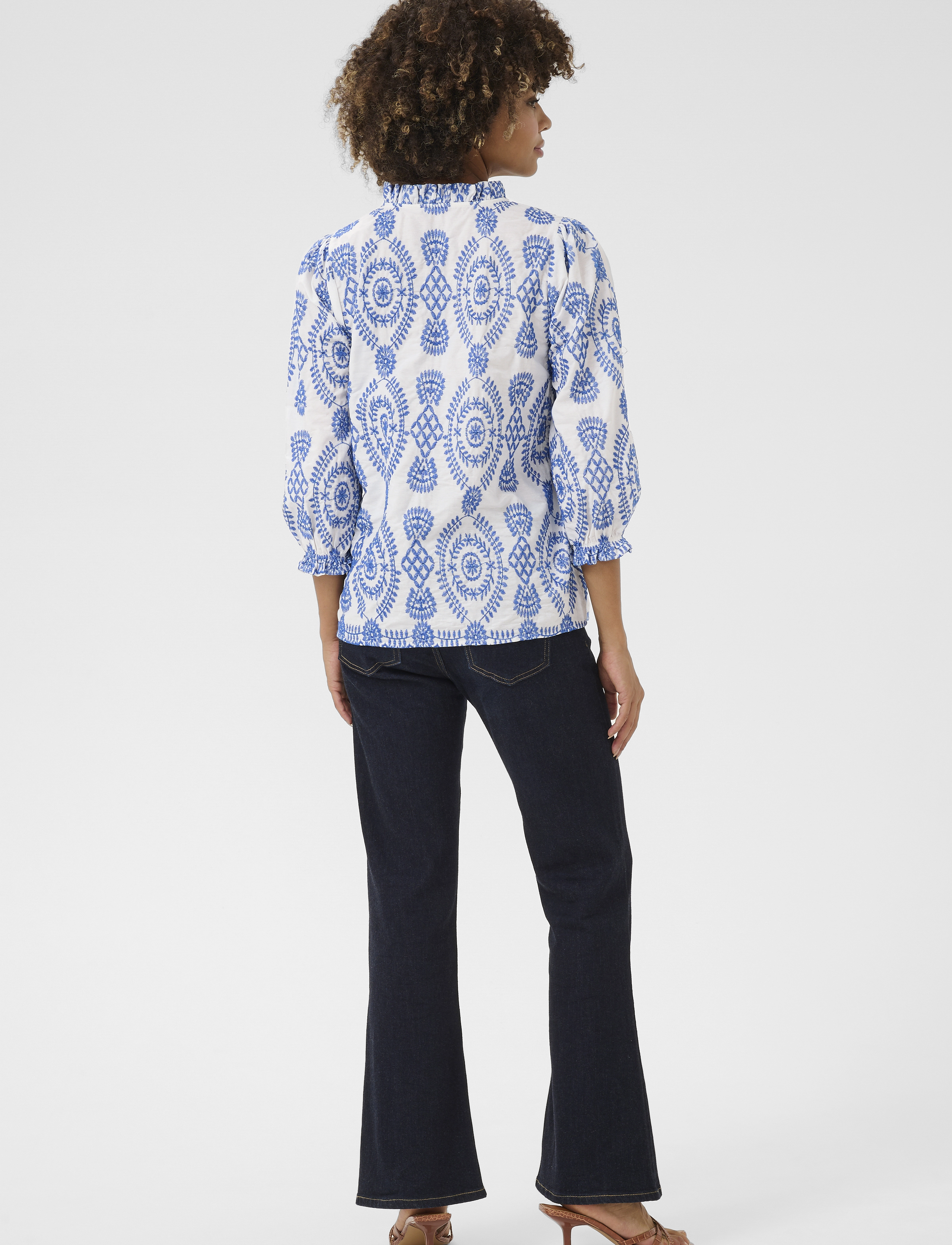 Culture - CUtia Blouse - stutterma blússur - blue/white - 4