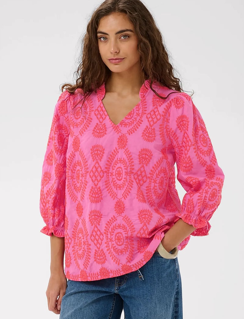 Culture - CUtia Blouse - blouses met korte mouwen - fuchsia pink - 0