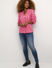 Culture - CUtia Blouse - short-sleeved blouses - fuchsia pink - 3