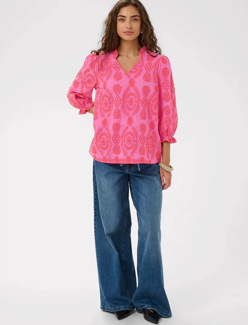 Culture - CUtia Blouse - blouses met korte mouwen - fuchsia pink - 3