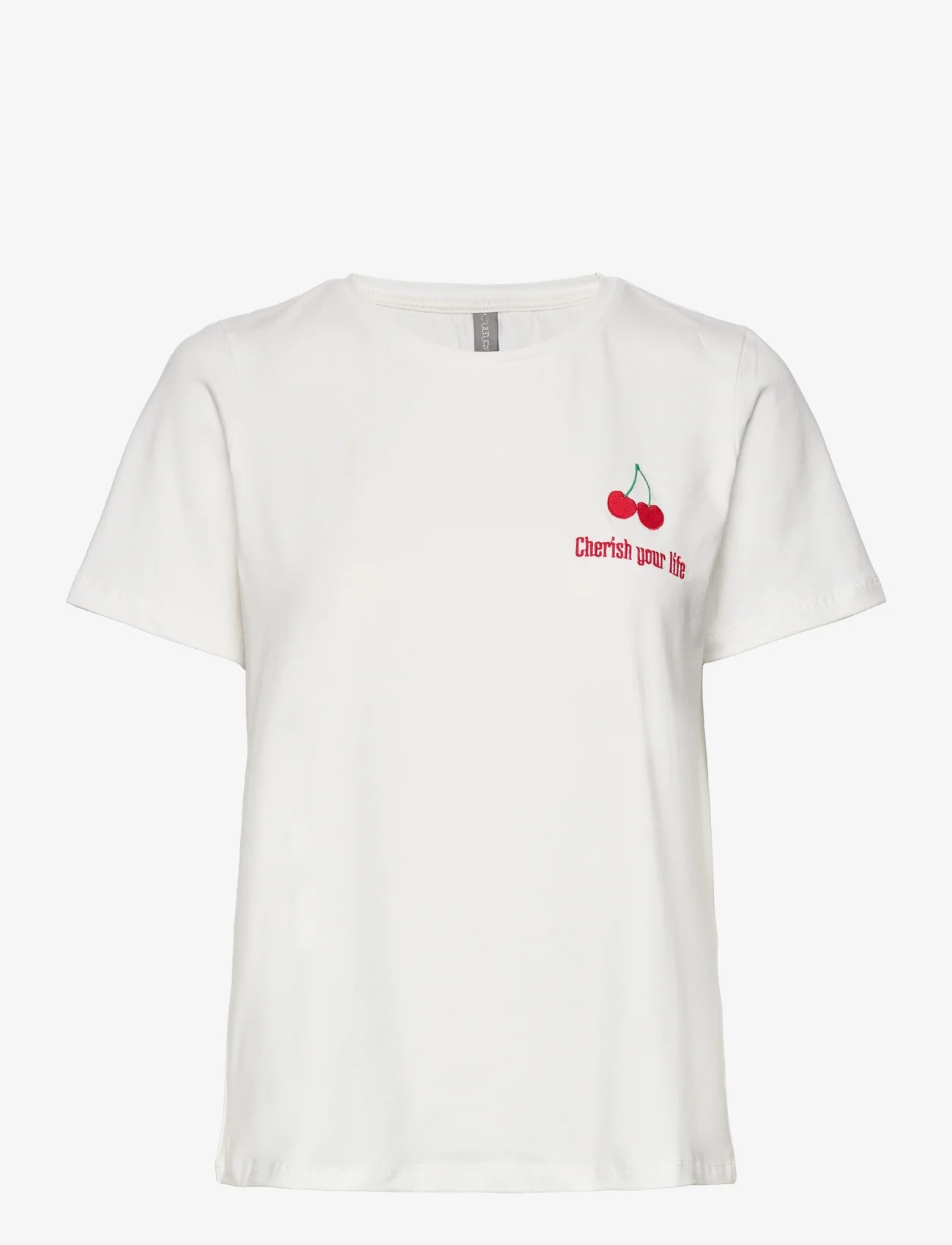 Culture - CUgith Cherrish T-Shirt - najniższe ceny - spring gardenia - 0