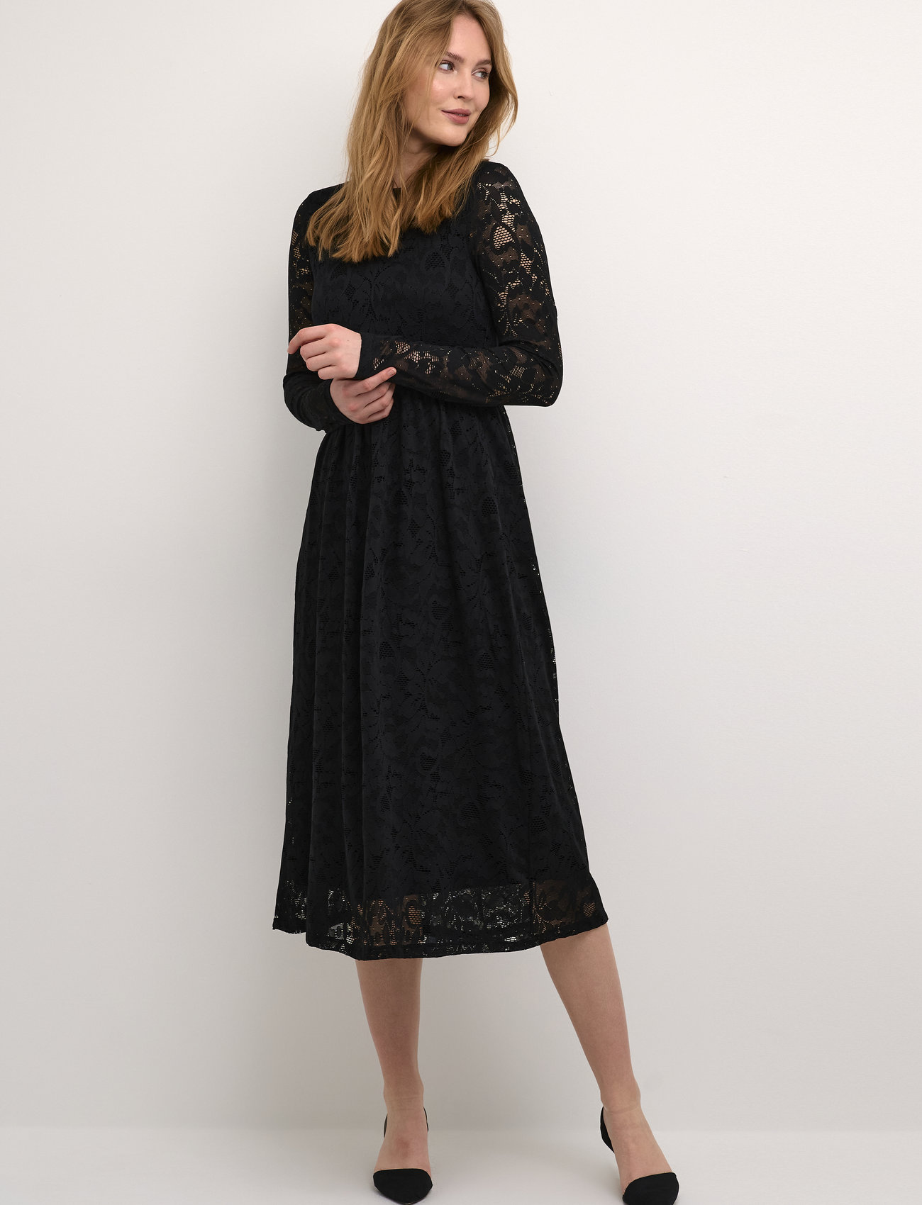 Culture - CUnicole Dress - nėriniuotos suknelės - black - 1