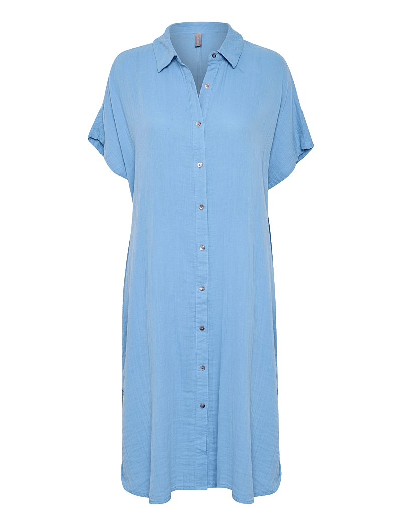 Culture - CUelina Kaftan Dress - skjortekjoler - della robbia blue - 1