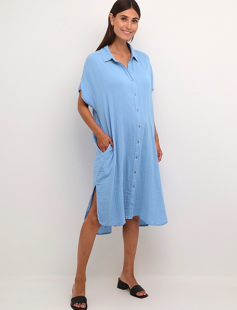 Culture - CUelina Kaftan Dress - kesämekot - della robbia blue - 3