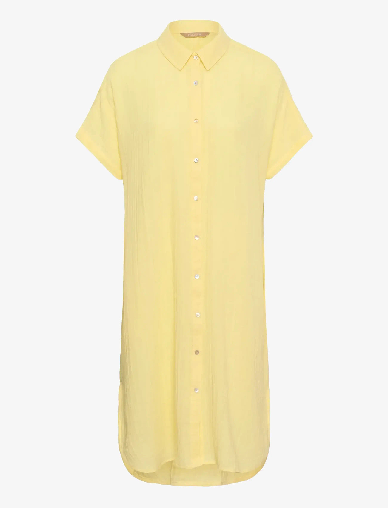 Culture - CUelina Kaftan Dress - sommarklänningar - lemon meringue - 1